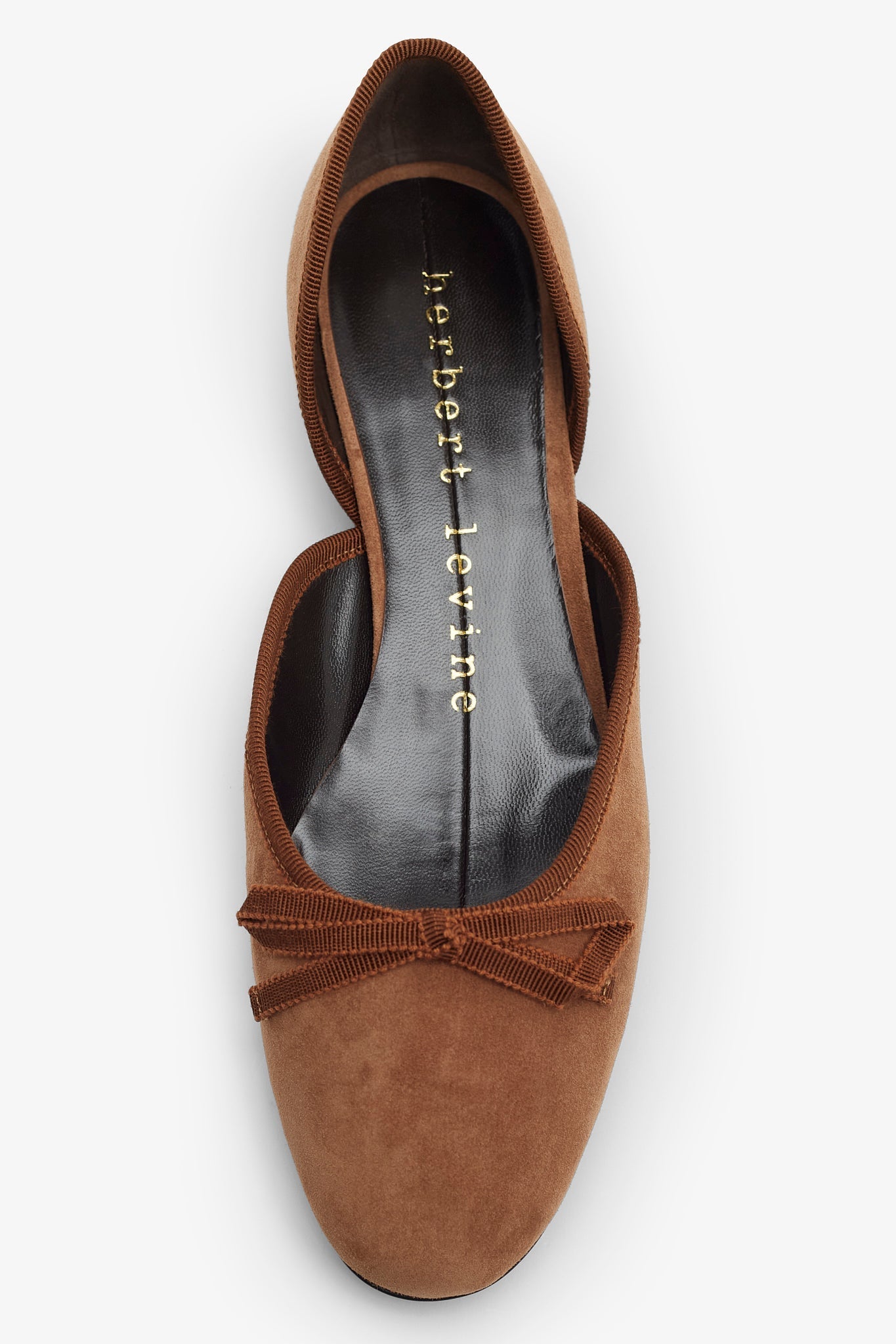 24/7 brown suede ballerina flats