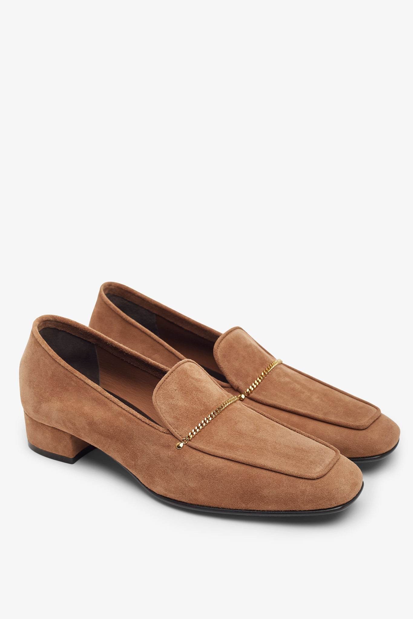 Fair and Square brown suede loafers