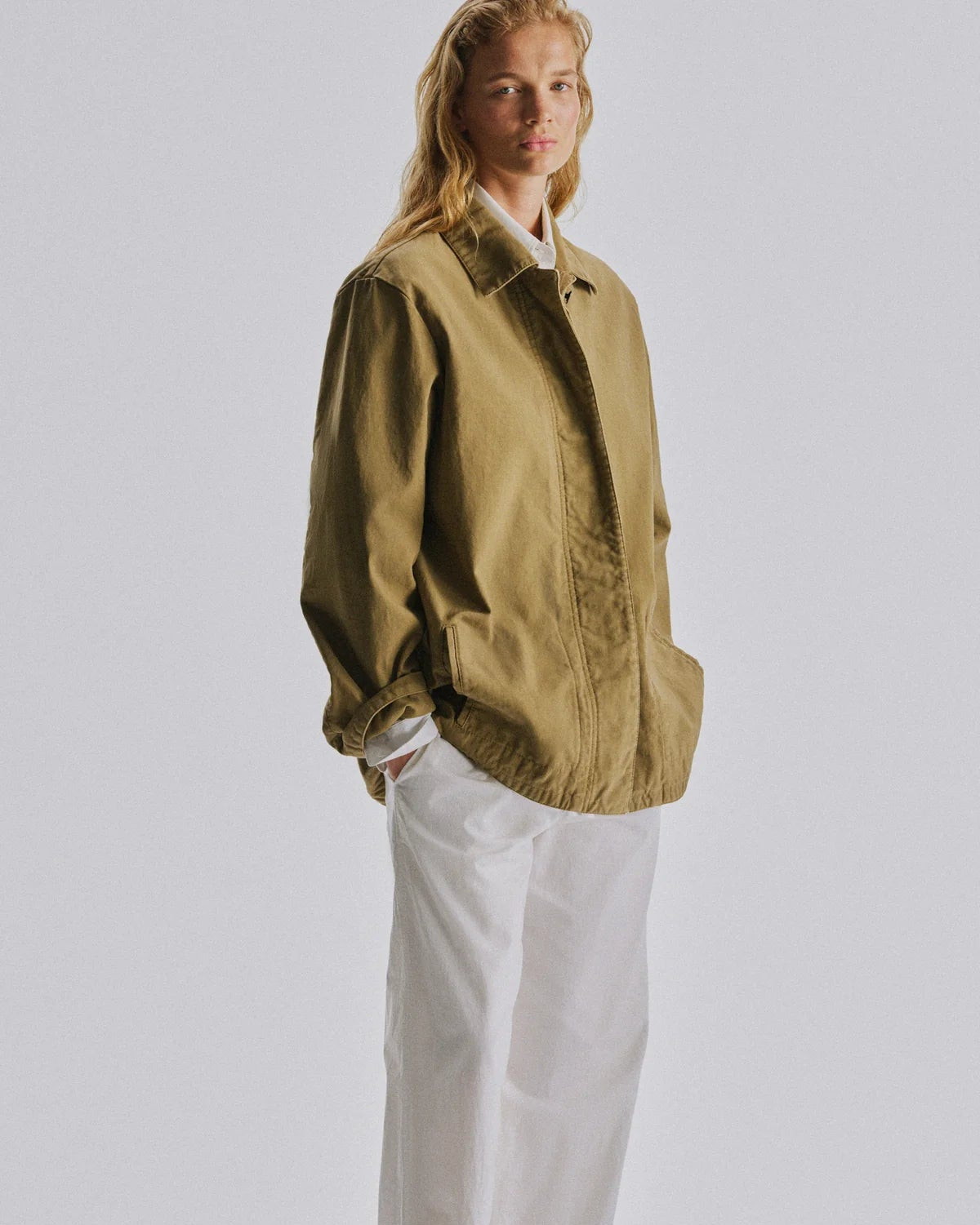 Baeza beige cotton jacket