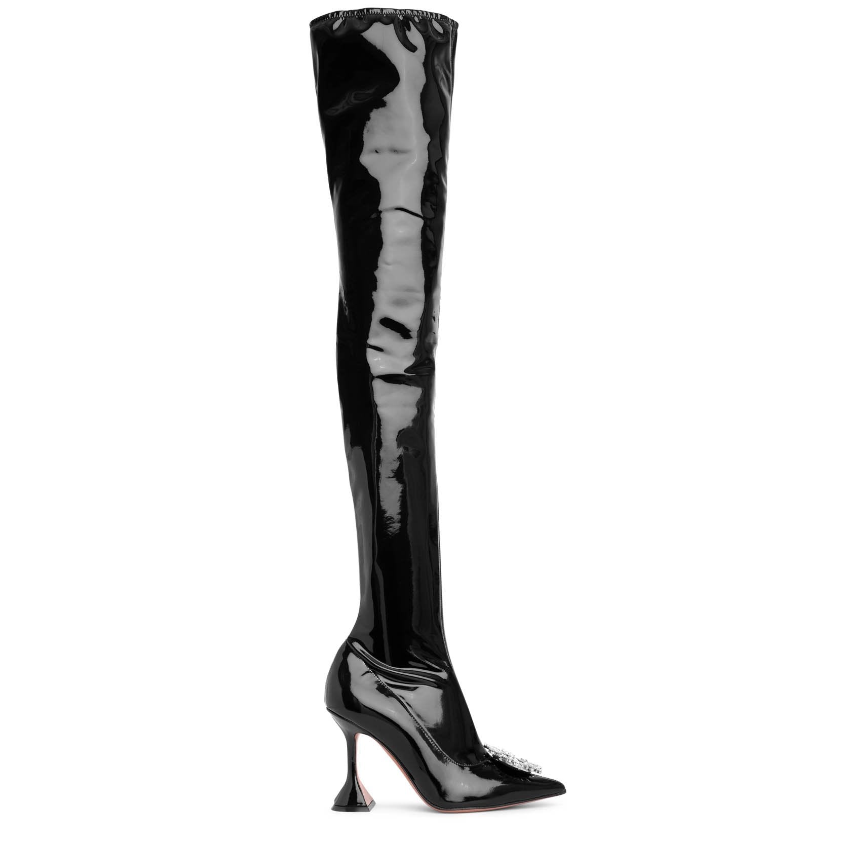 Begum latex over-the-knee boots