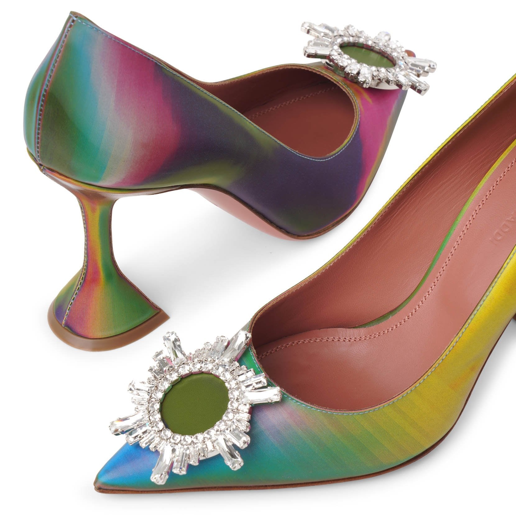 Begum crystal embellished leather pumps
