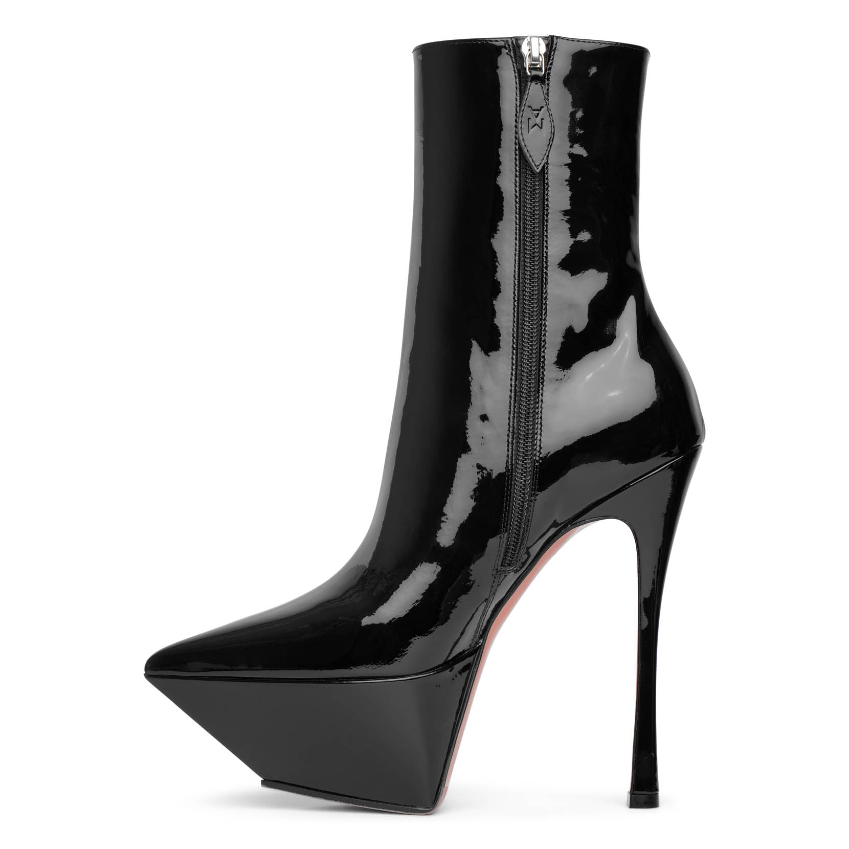Yigit patent leather ankle boots