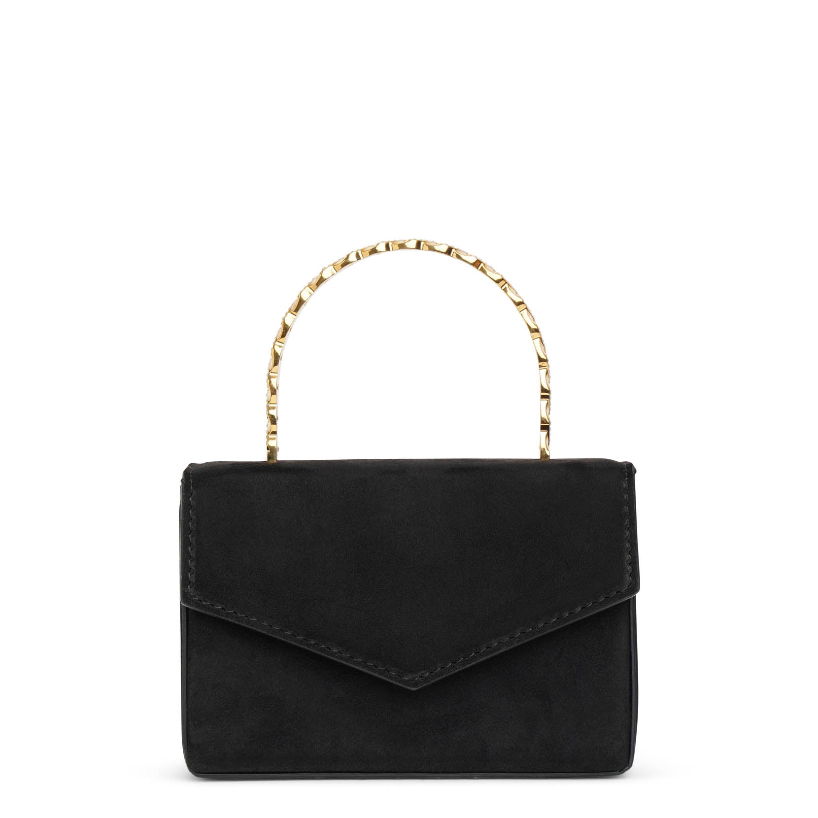 Pernille black suede mini tote