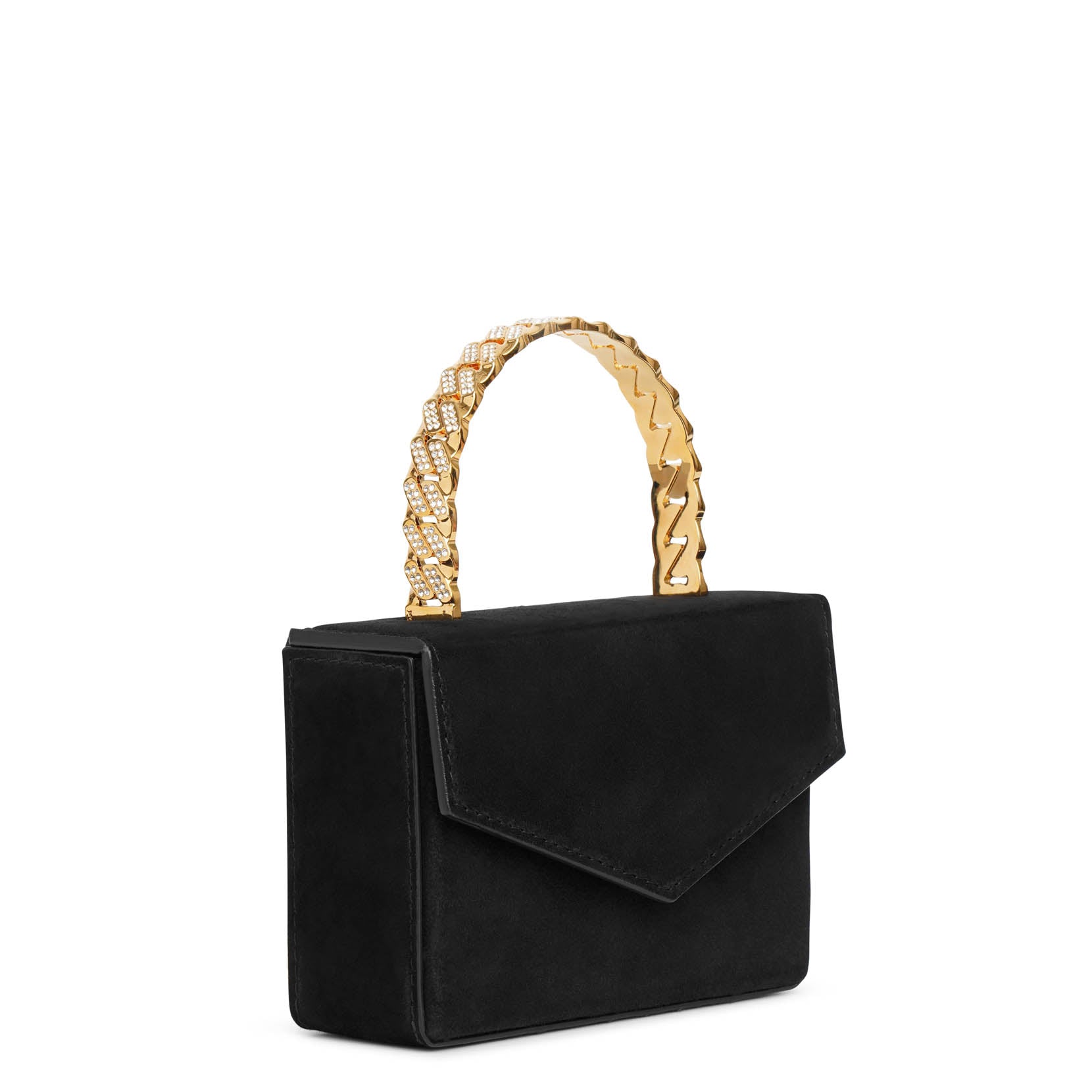 Pernille black suede mini tote