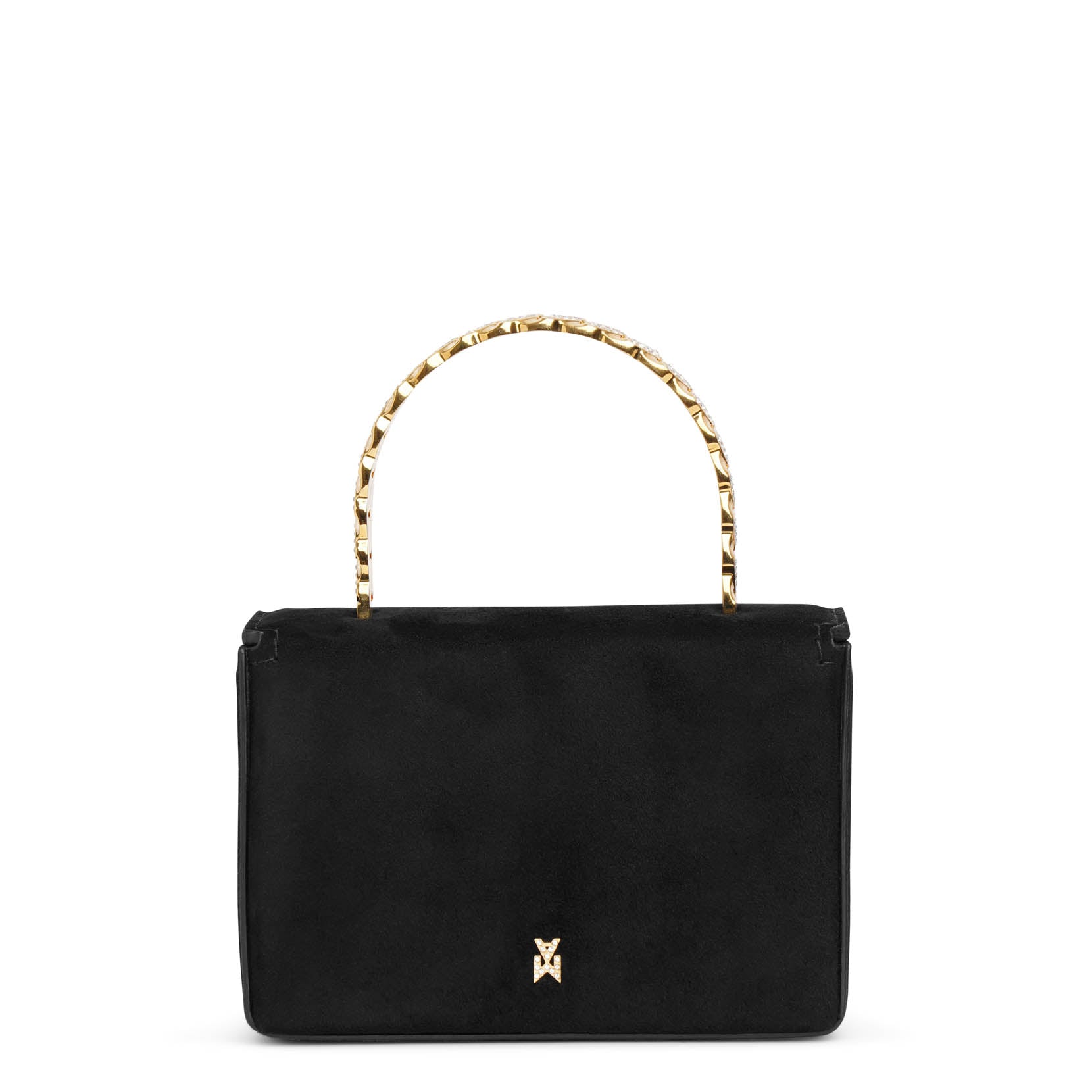 Pernille black suede mini tote