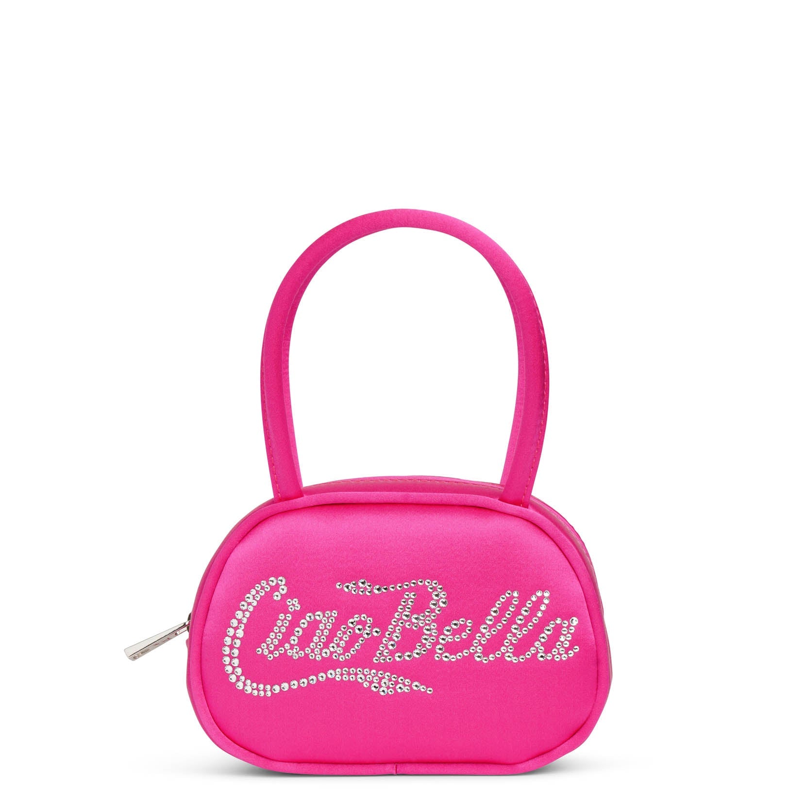 Bella pink satin mini tote
