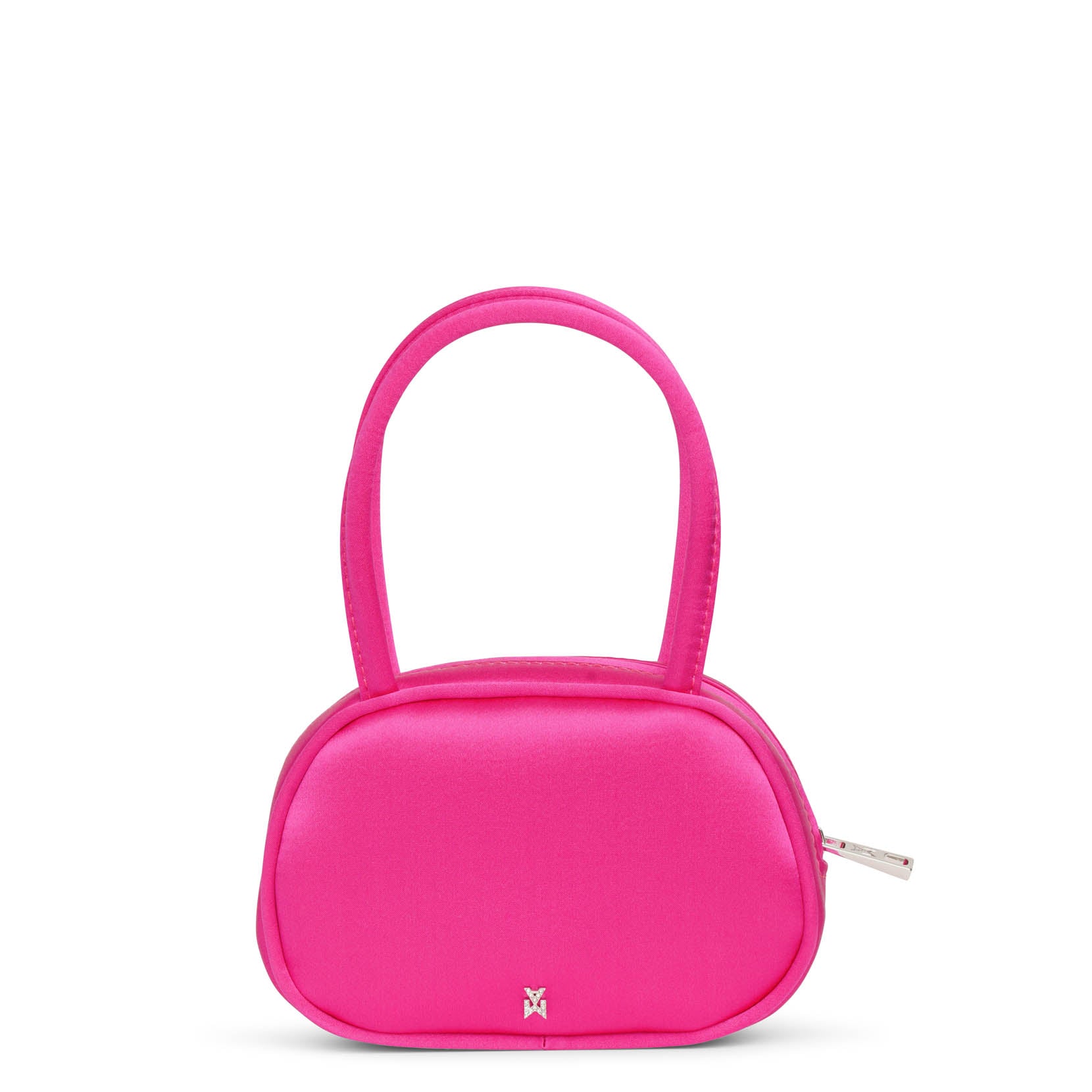 Bella pink satin mini tote