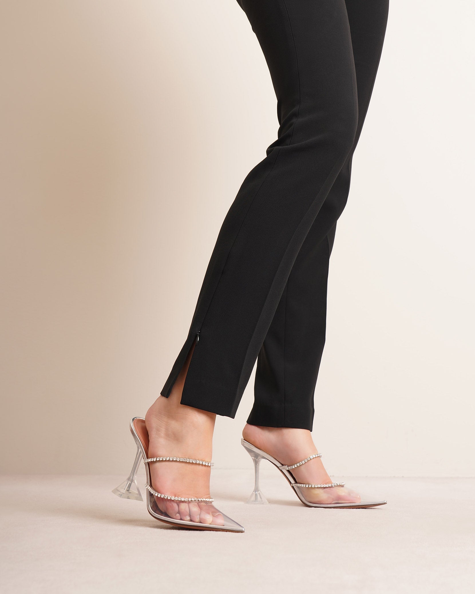 Gilda transparent pvc mules
