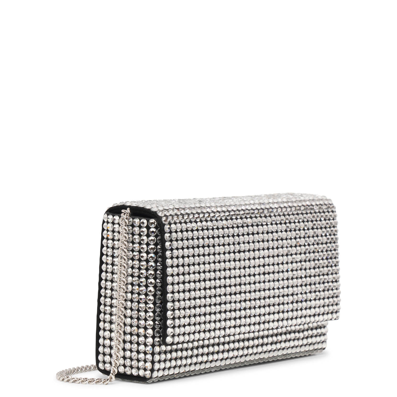 Superamini Paloma black crystal clutch