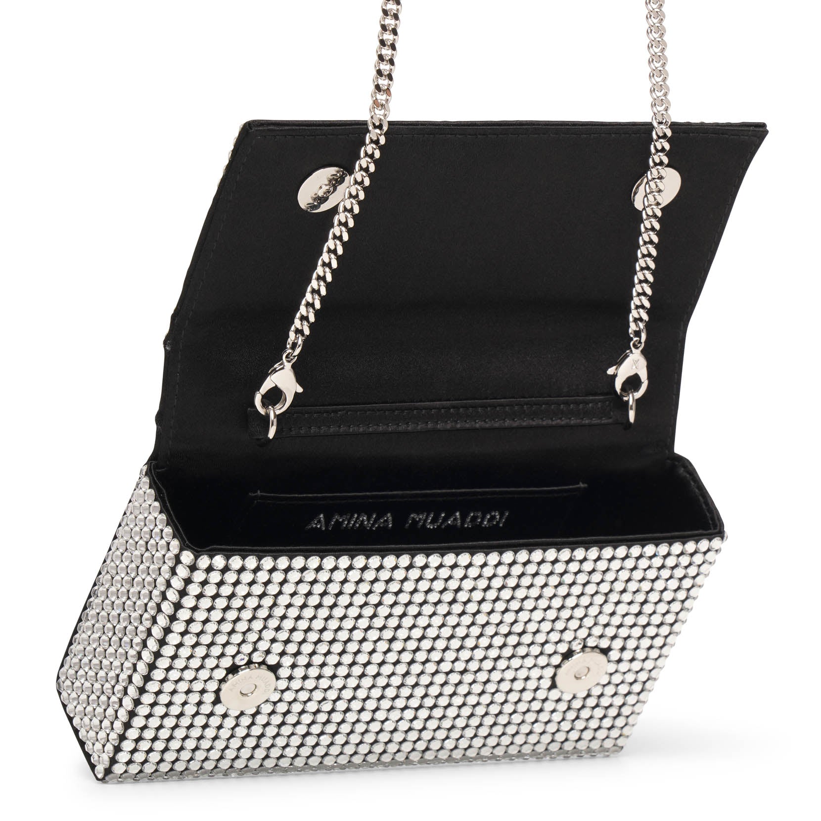 Superamini Paloma black crystal clutch