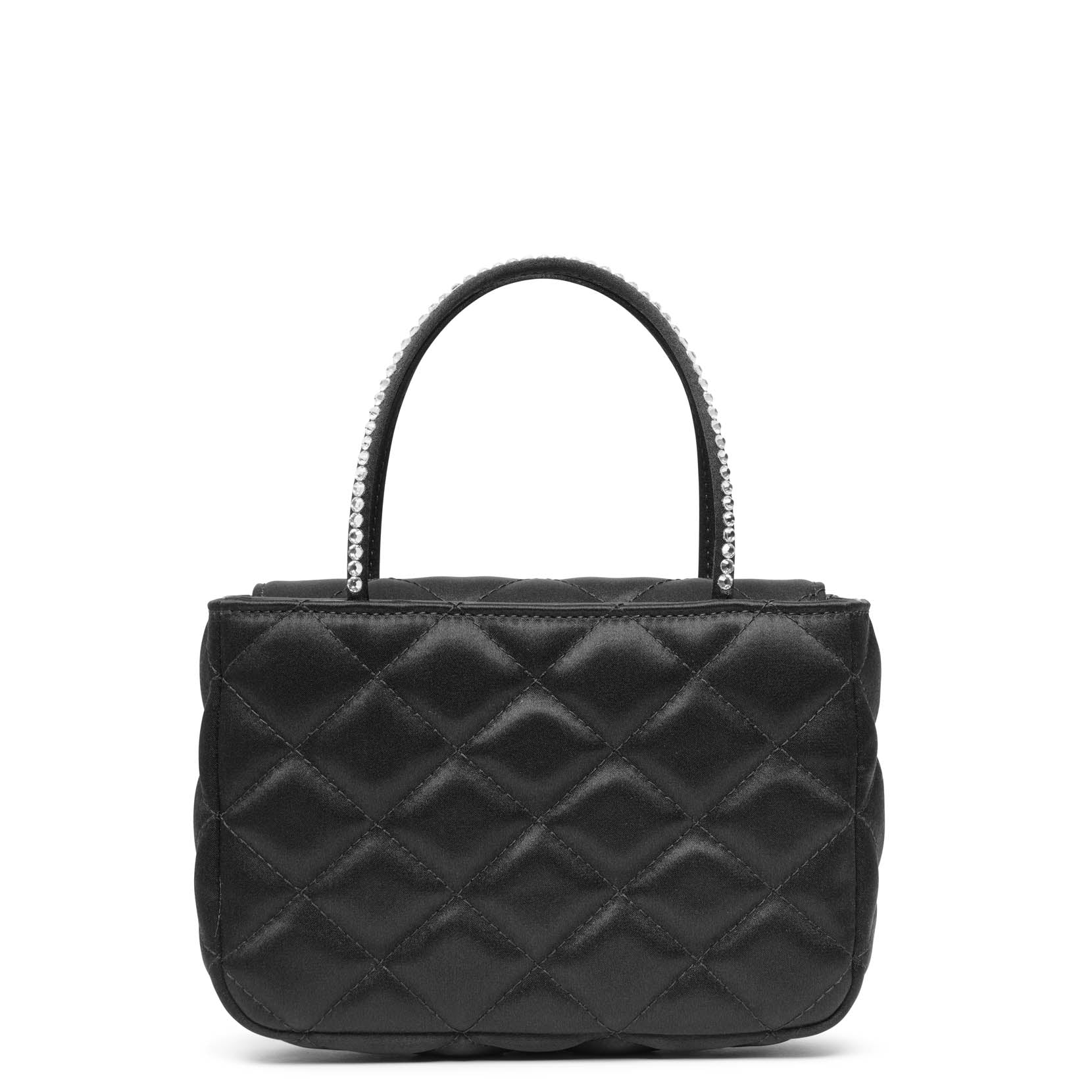 Betty black satin tote bag