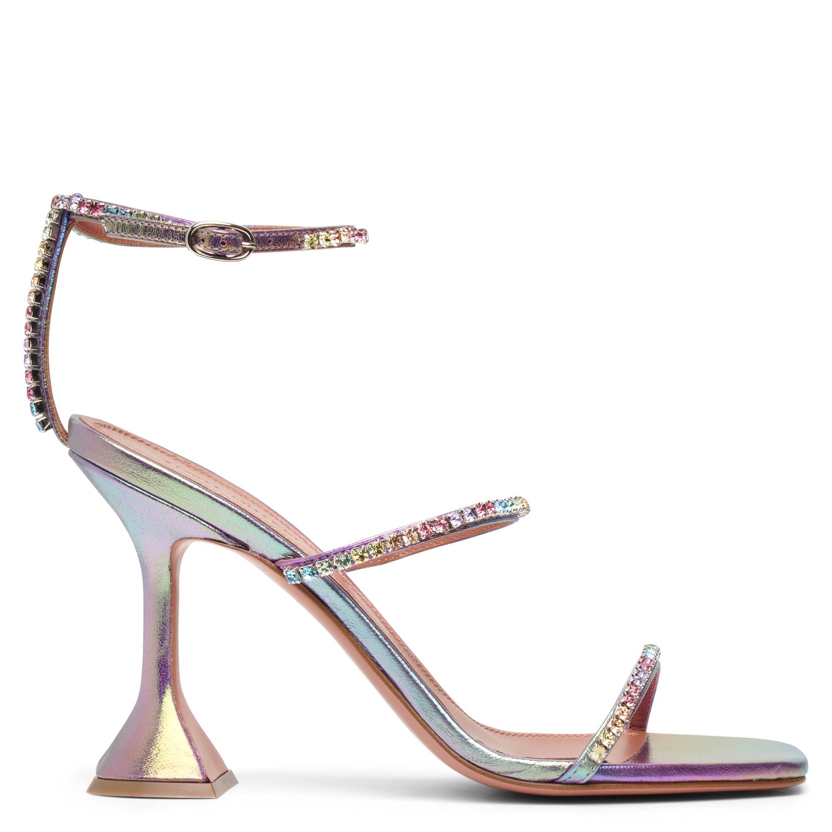 Gilda embellished leather metallic sandals