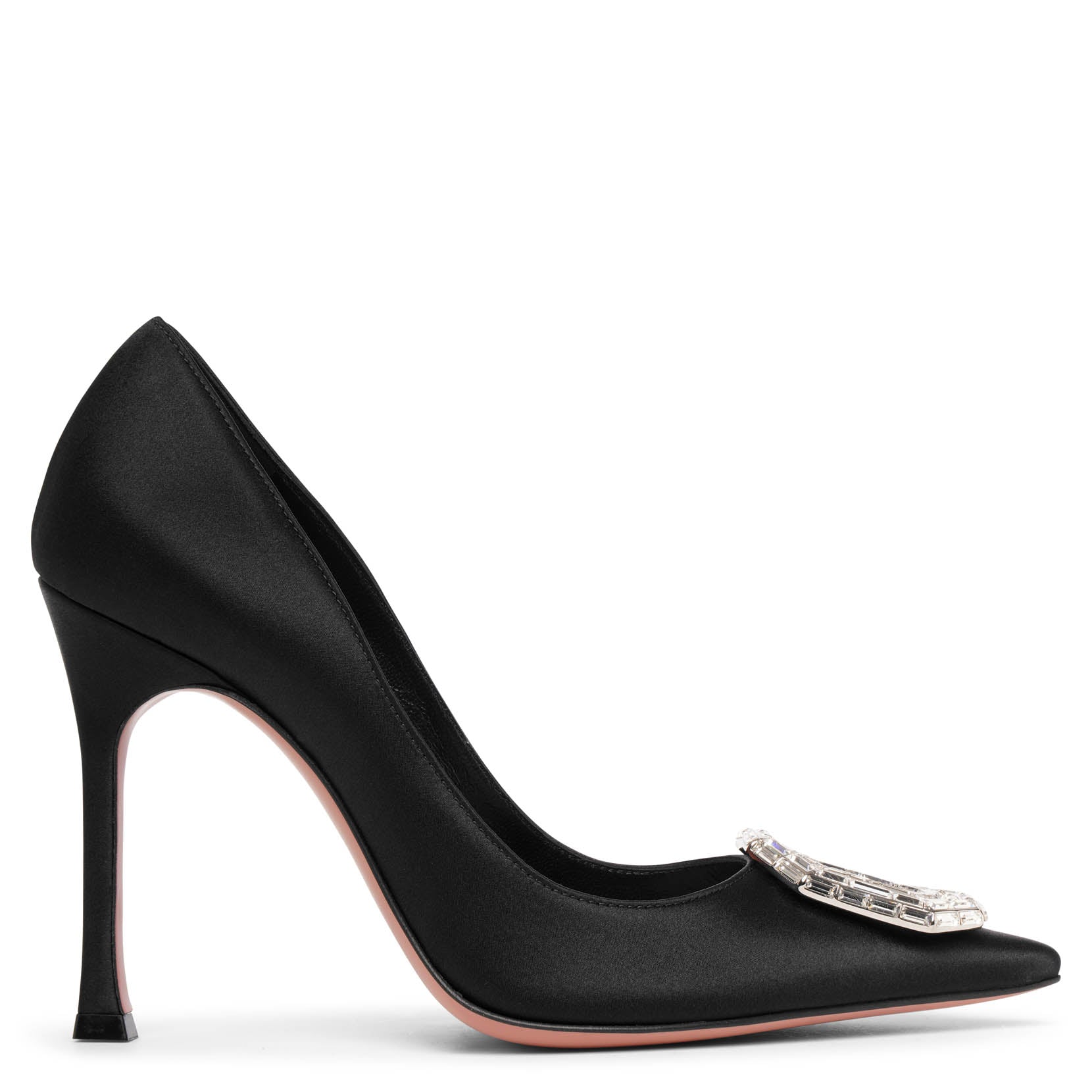 Camelia 105 black satin pumps