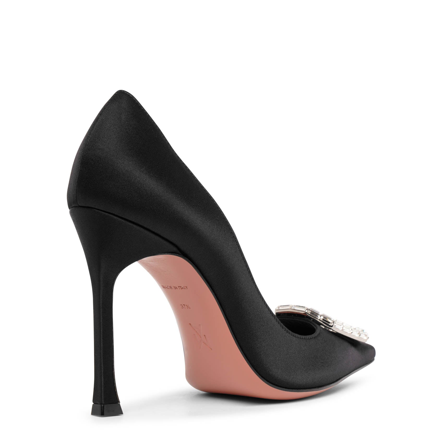 Camelia 105 black satin pumps