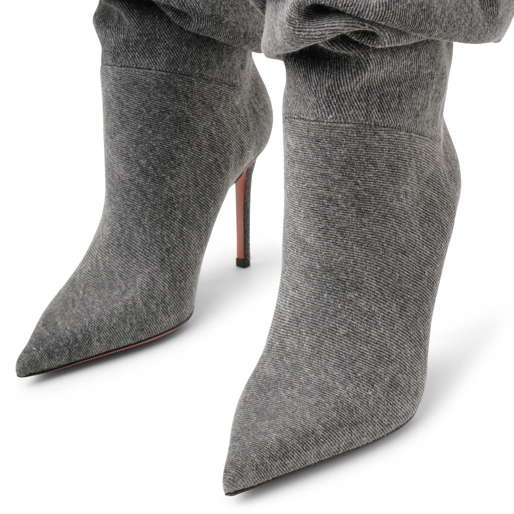 Jahleel 95 grey denim booties