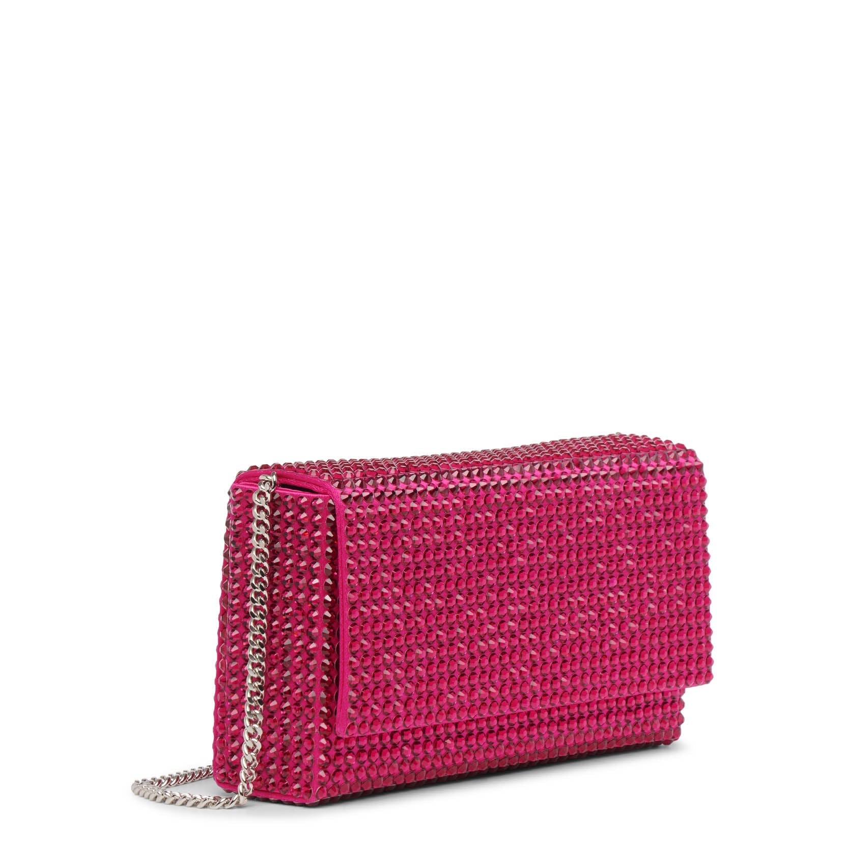 Superamini Paloma pink crystal clutch