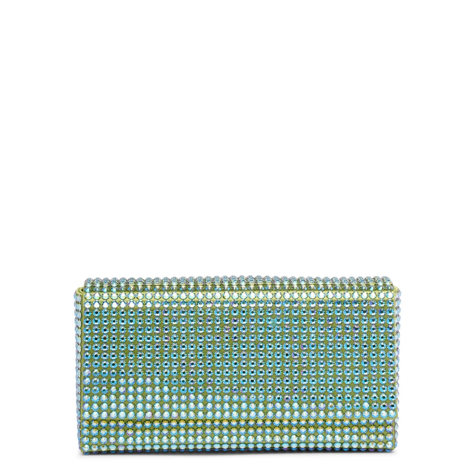 Superamini Paloma green crystal clutch