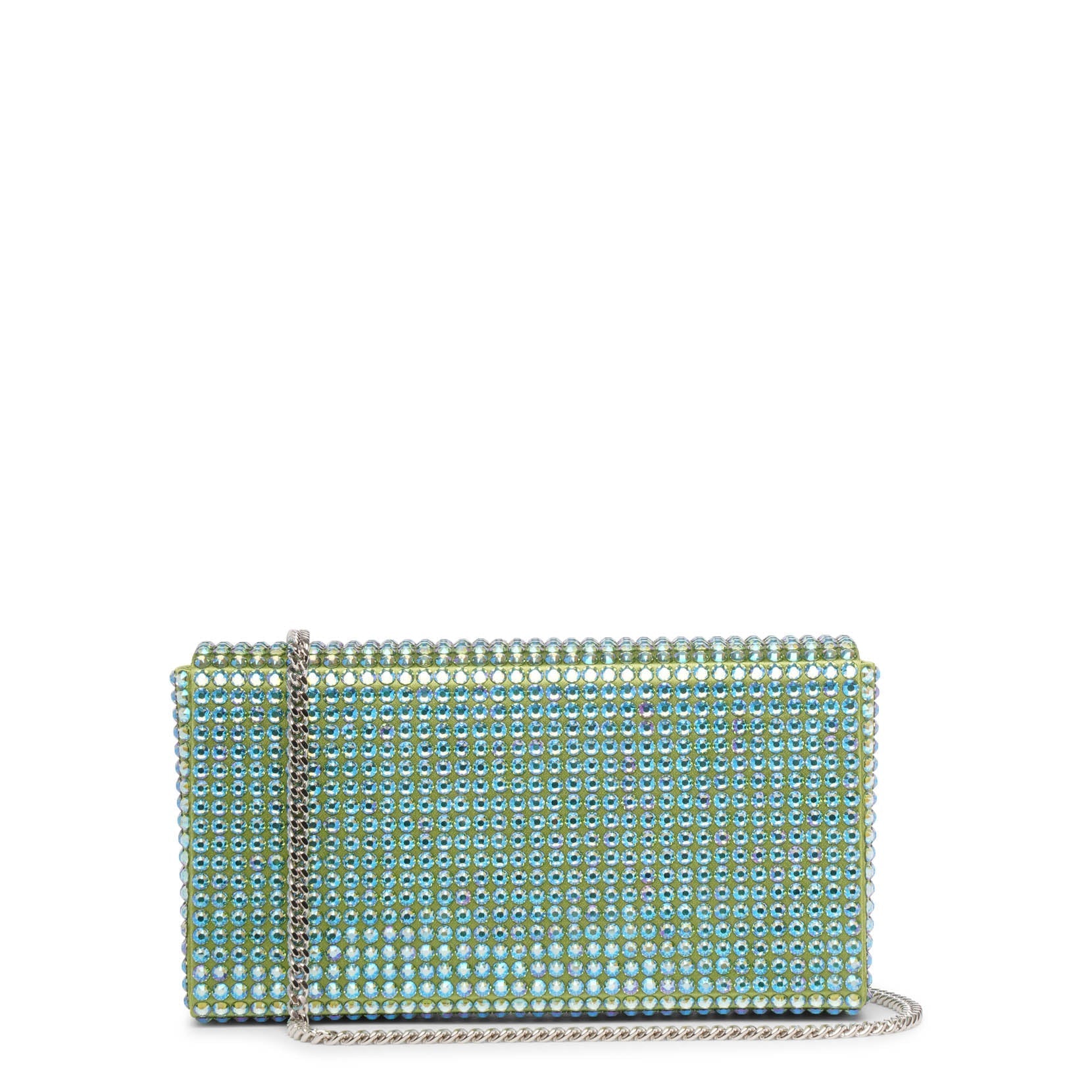 Superamini Paloma green crystal clutch