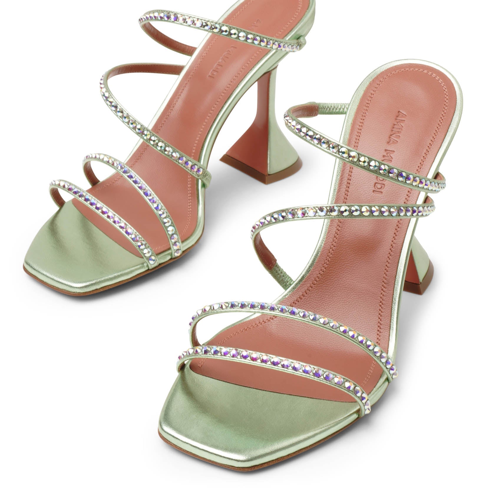 Naima 95 mint crystal sandals