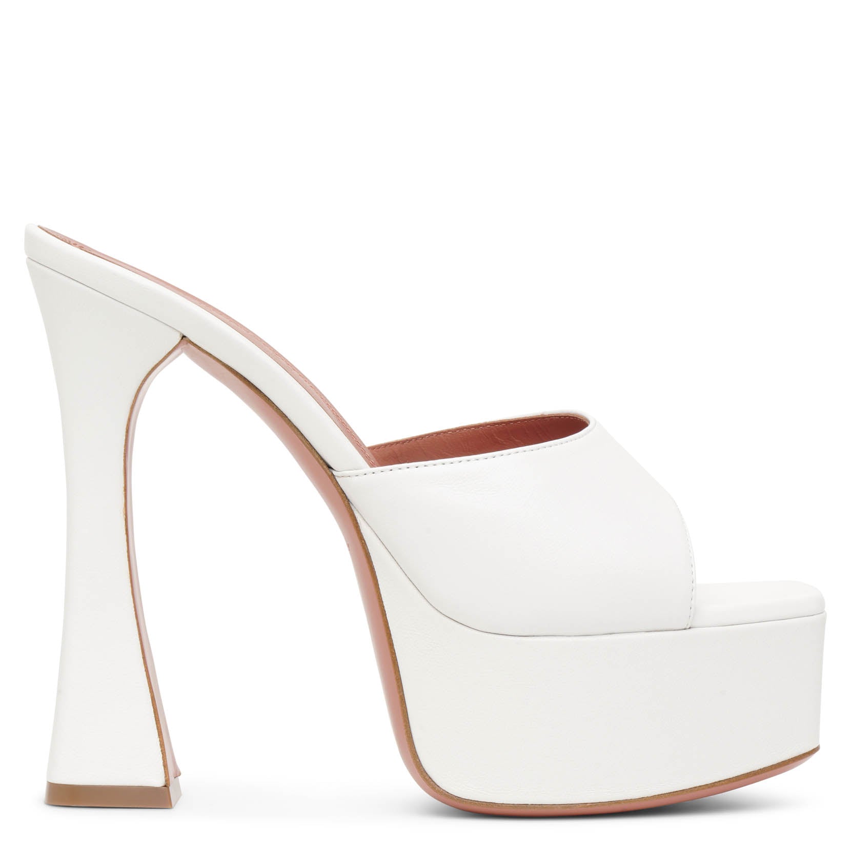 Dalida 140 white nappa mules