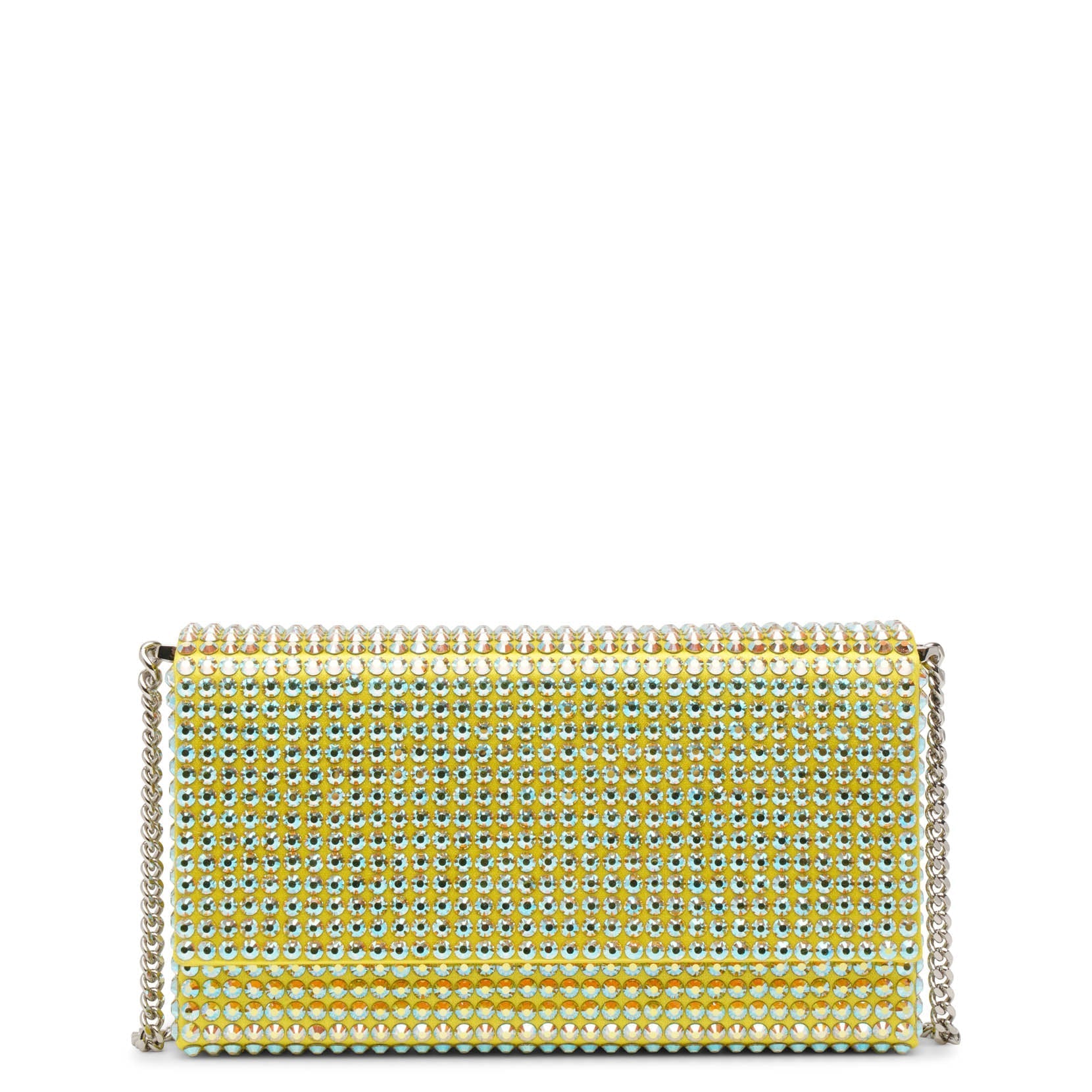 Superamini paloma yellow crystal clutch