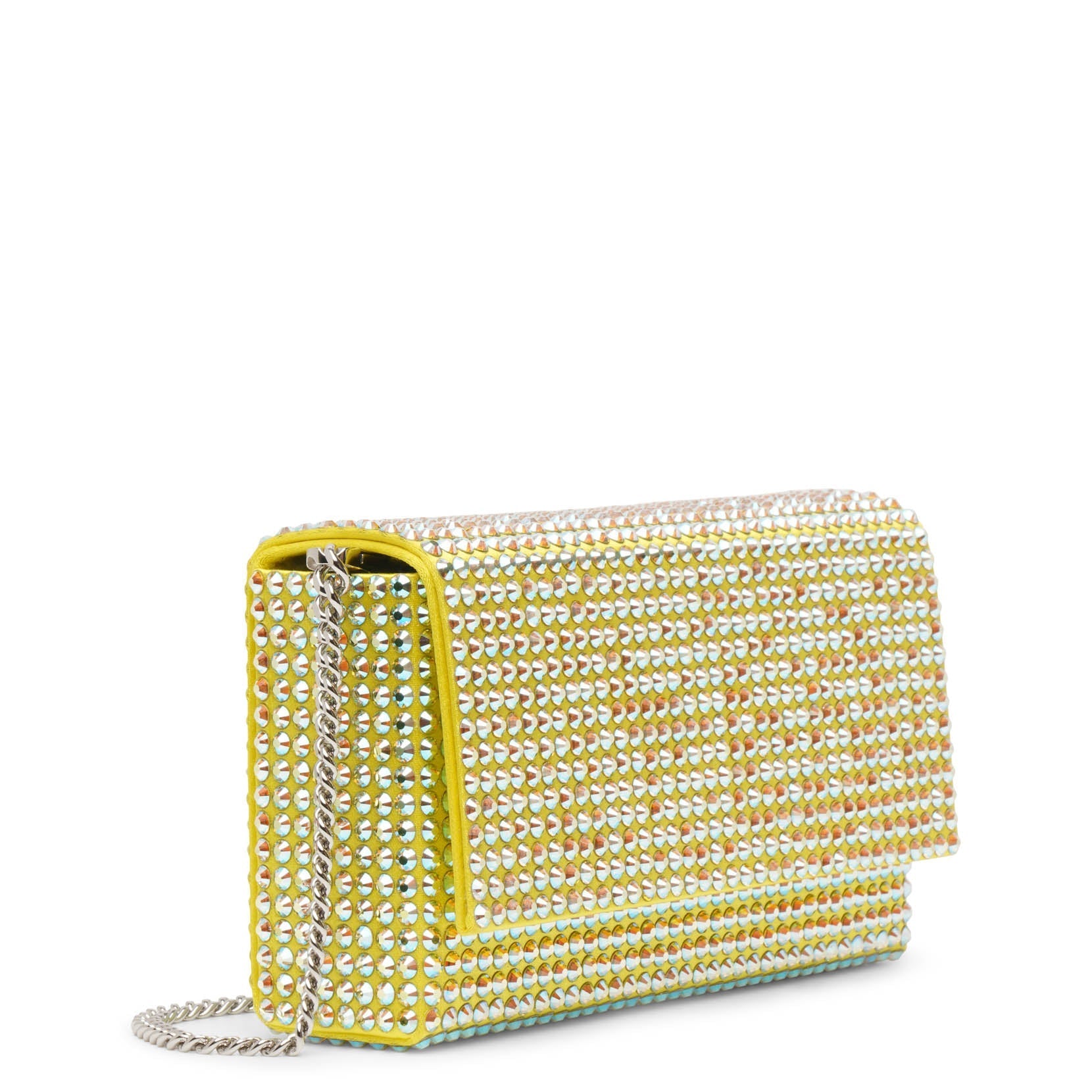 Superamini paloma yellow crystal clutch