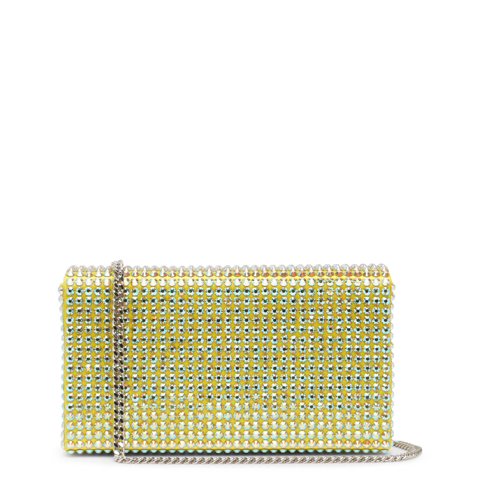 Superamini paloma yellow crystal clutch