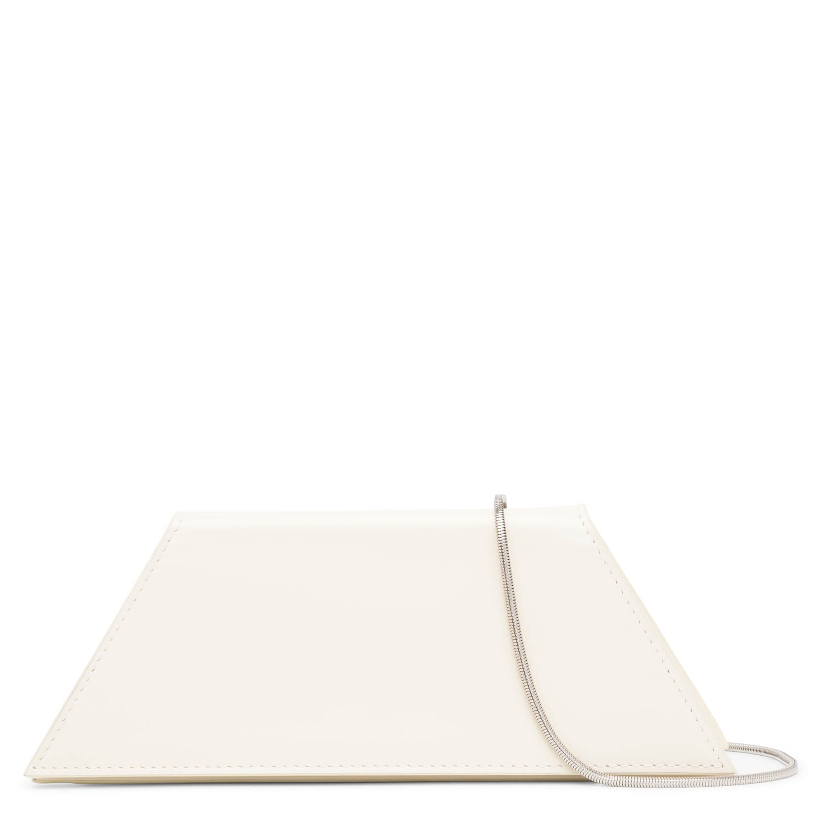 Superamini Yigit ivory leather clutch