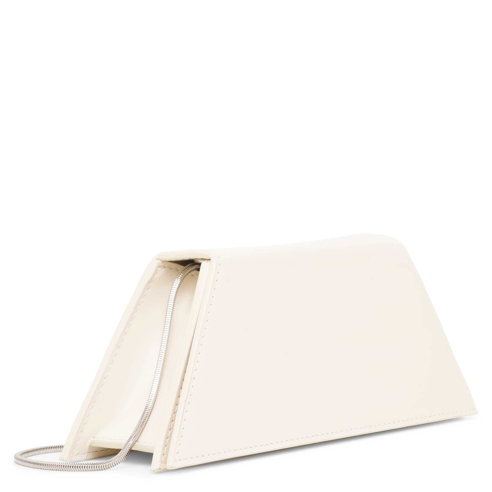 Superamini Yigit ivory leather clutch