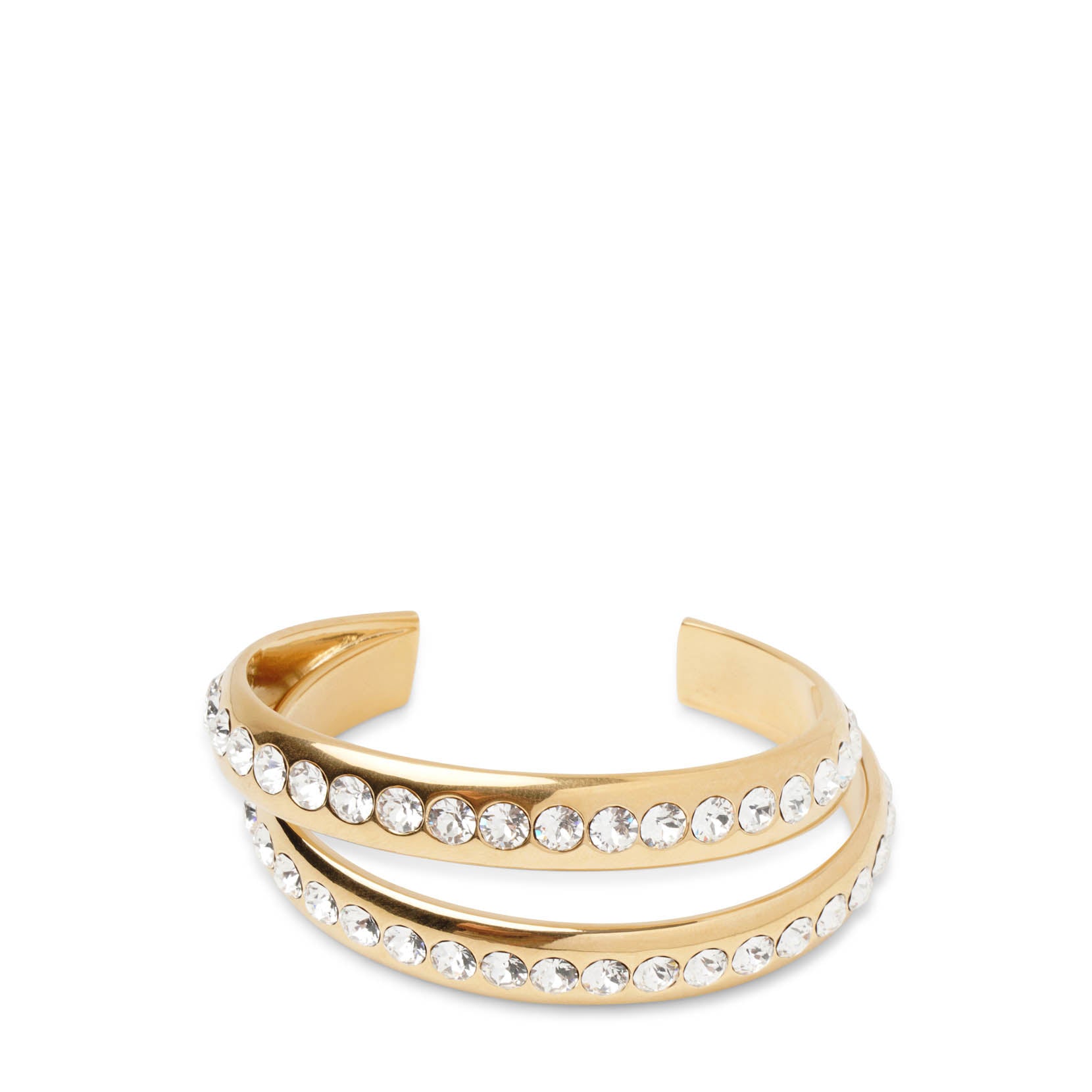 Jahleel bangle gold white crystal bracelet