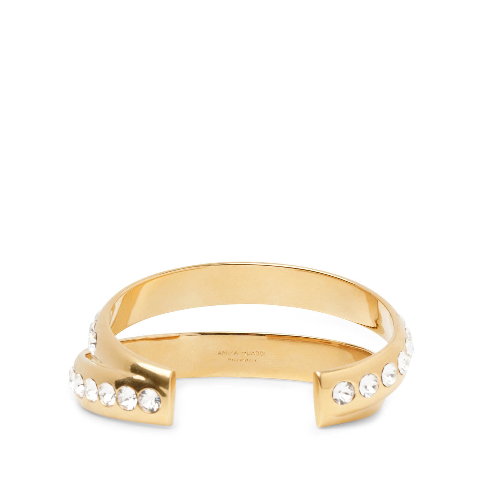 Jahleel bangle gold white crystal bracelet