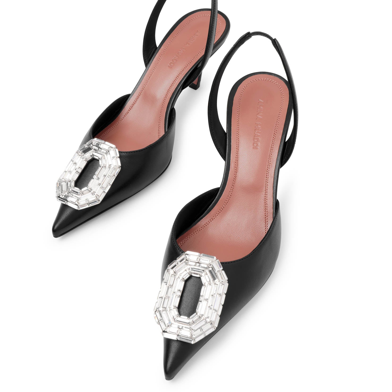 Camelia sling 60 black leather pumps