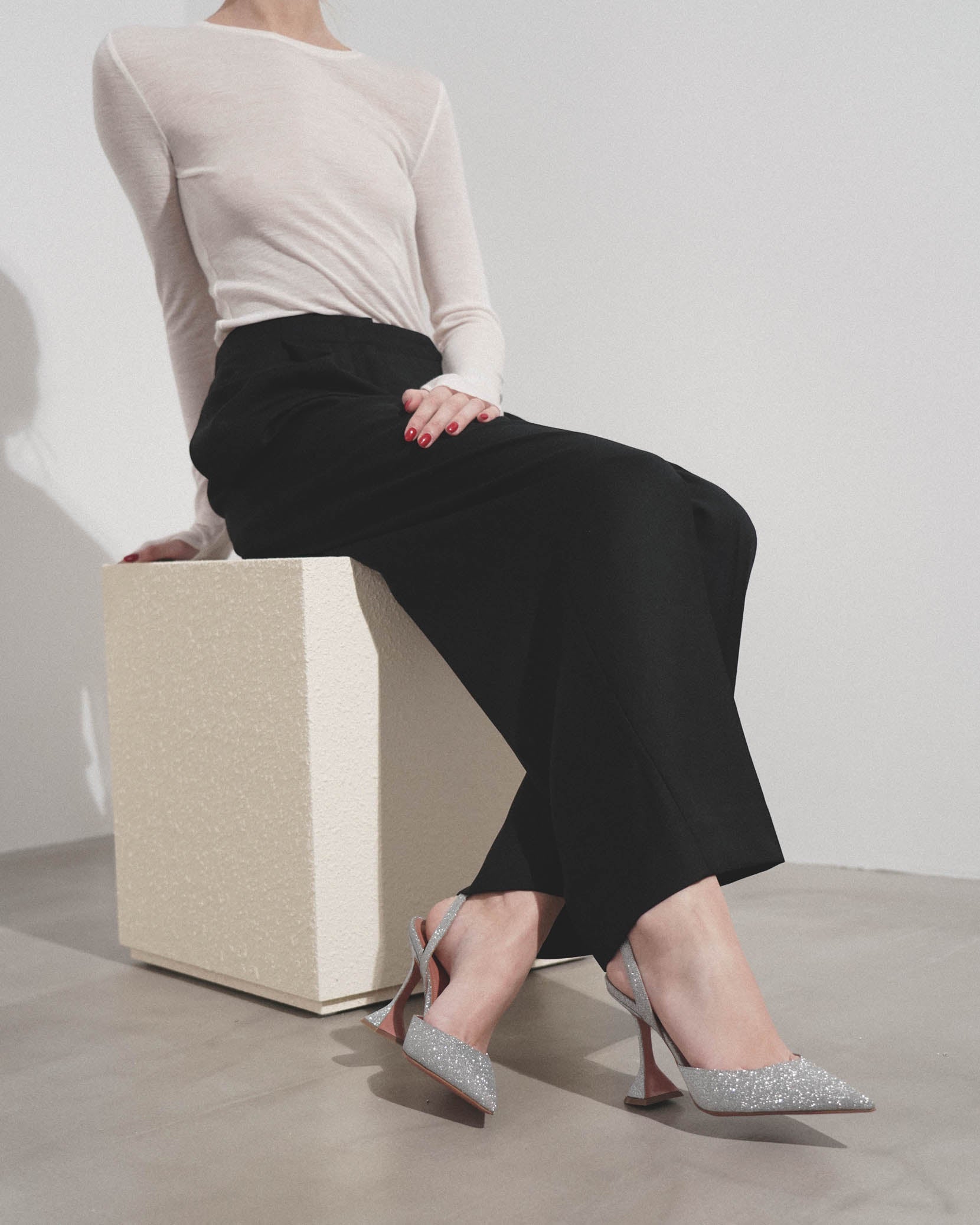 Holli sling 95 glitter pumps
