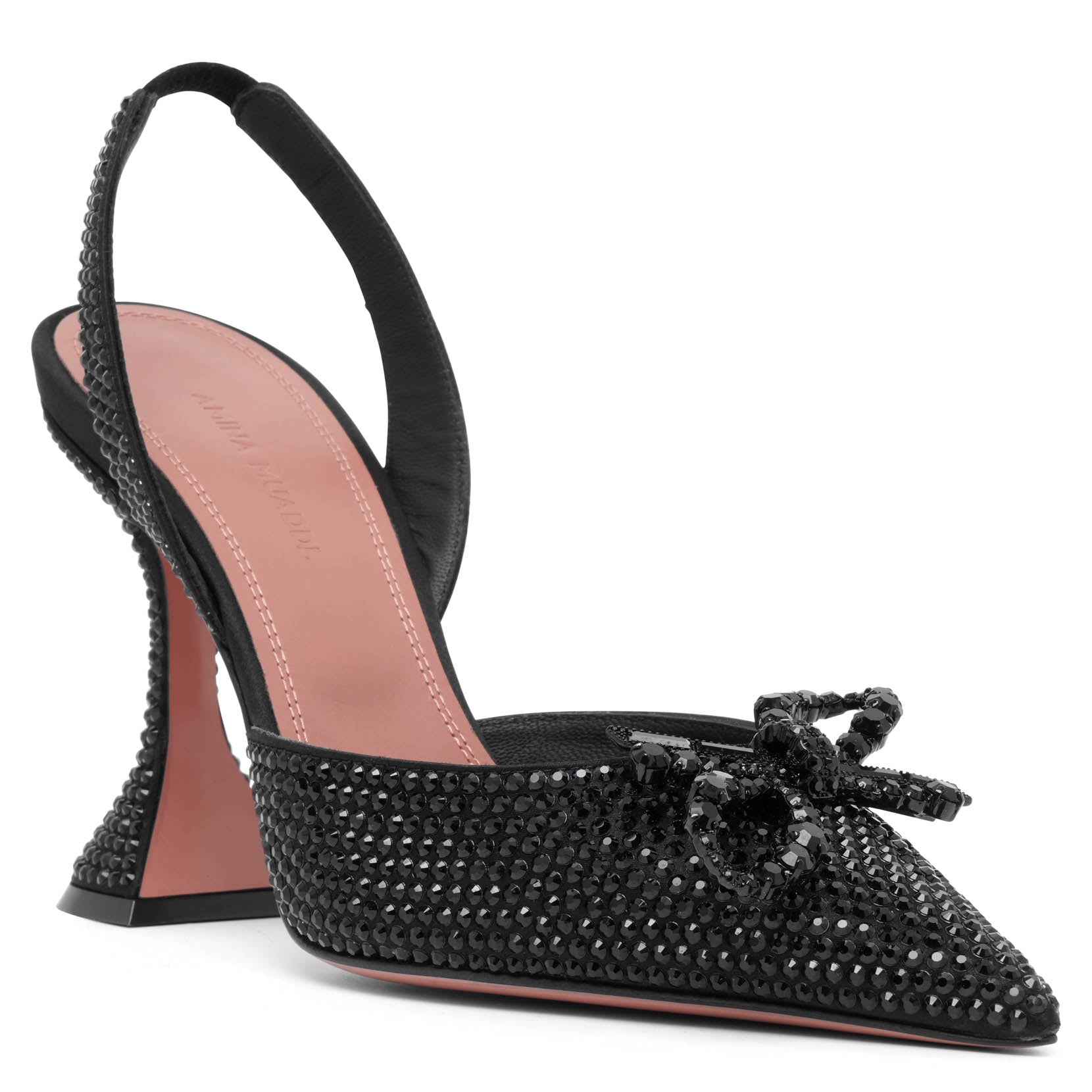 Rosie sling 95 black crystal pumps