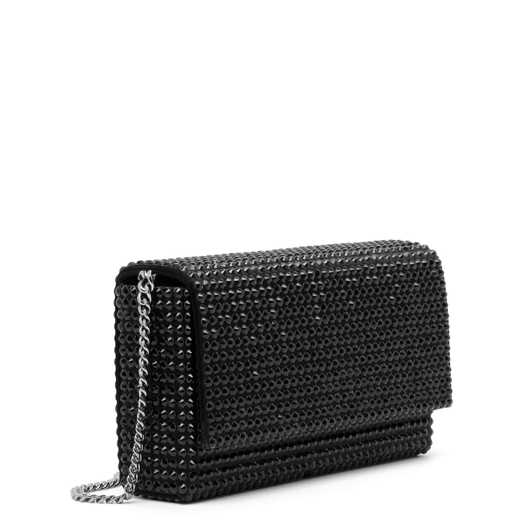 Superamini paloma black crystal clutch