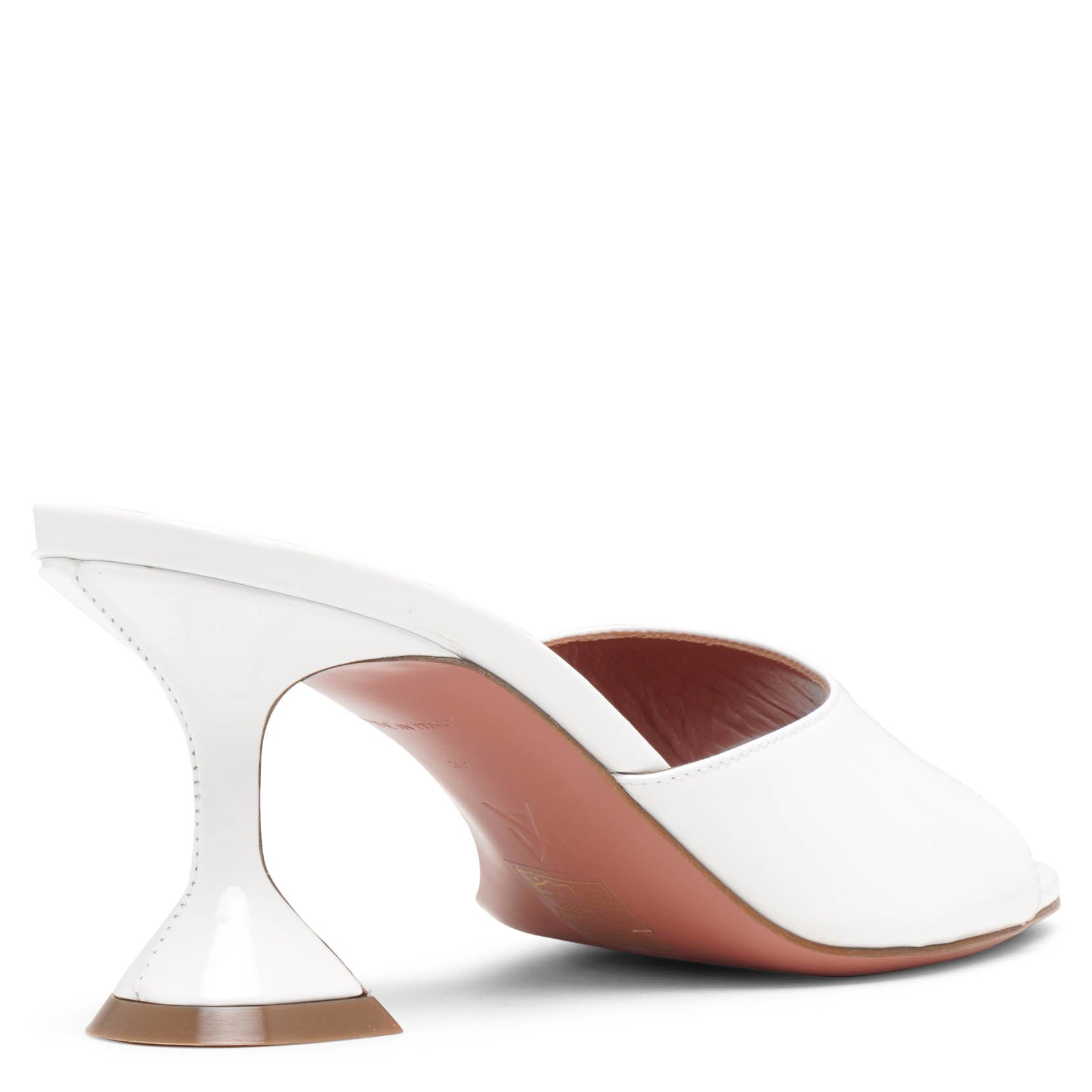 Lupita 70 white leather mules