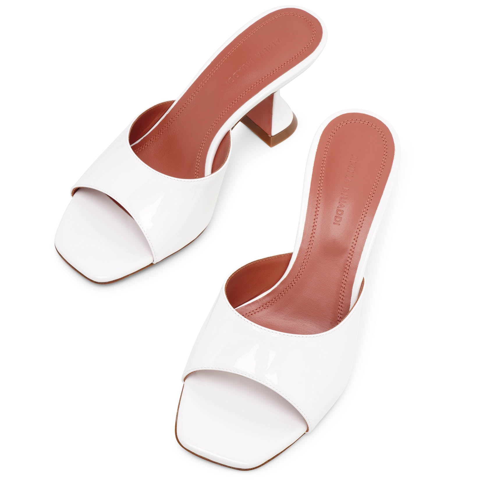 Lupita 70 white leather mules