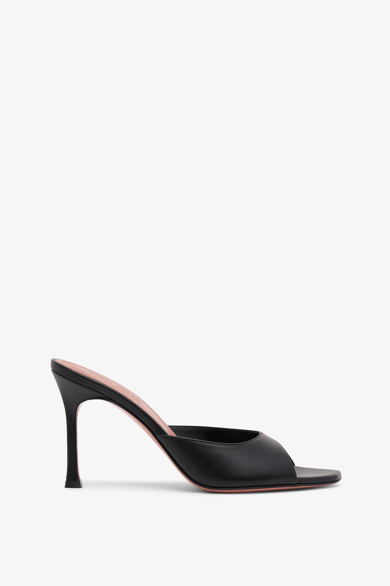 Alexa 90 black leather mules