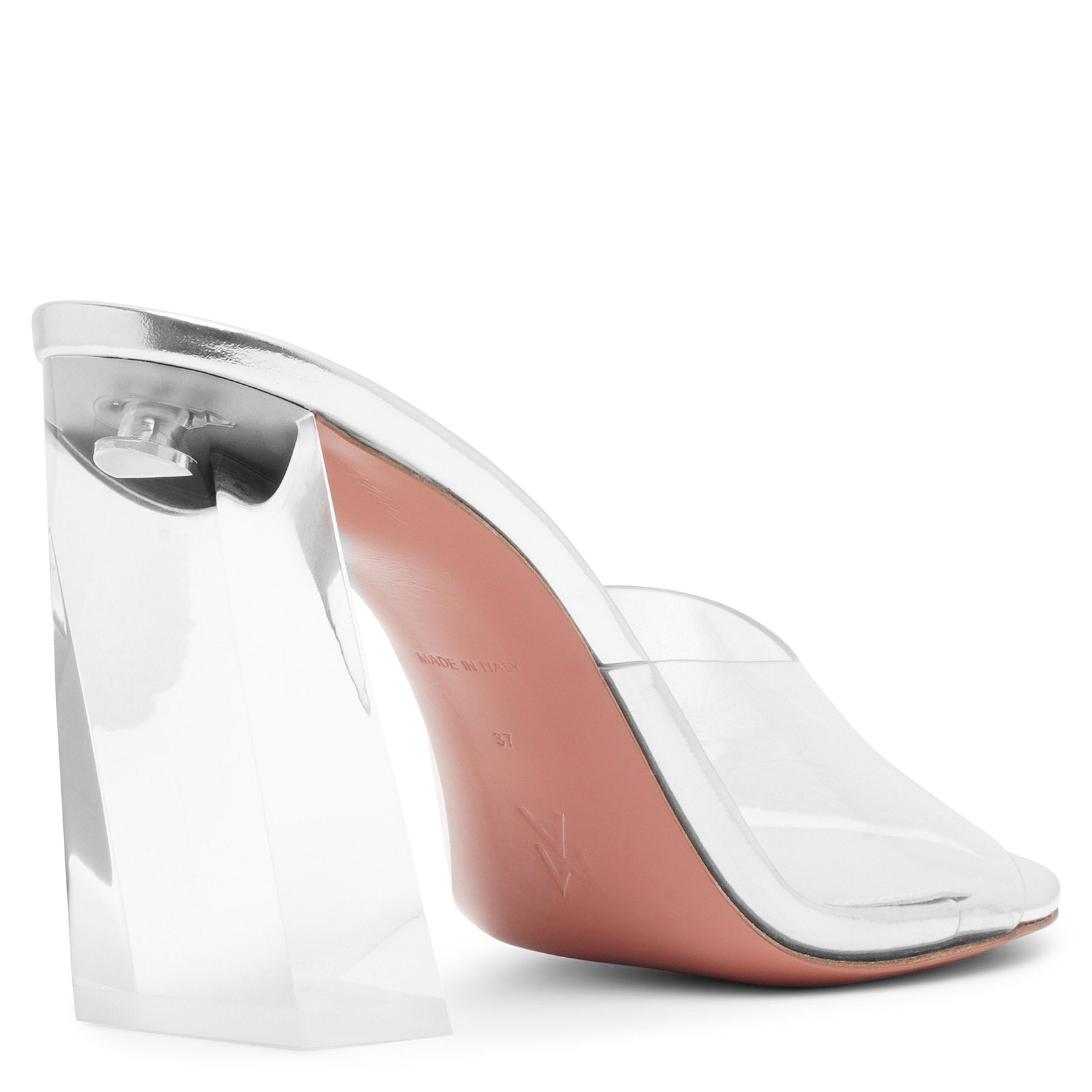 Brigitte 95 PVC transparent mules