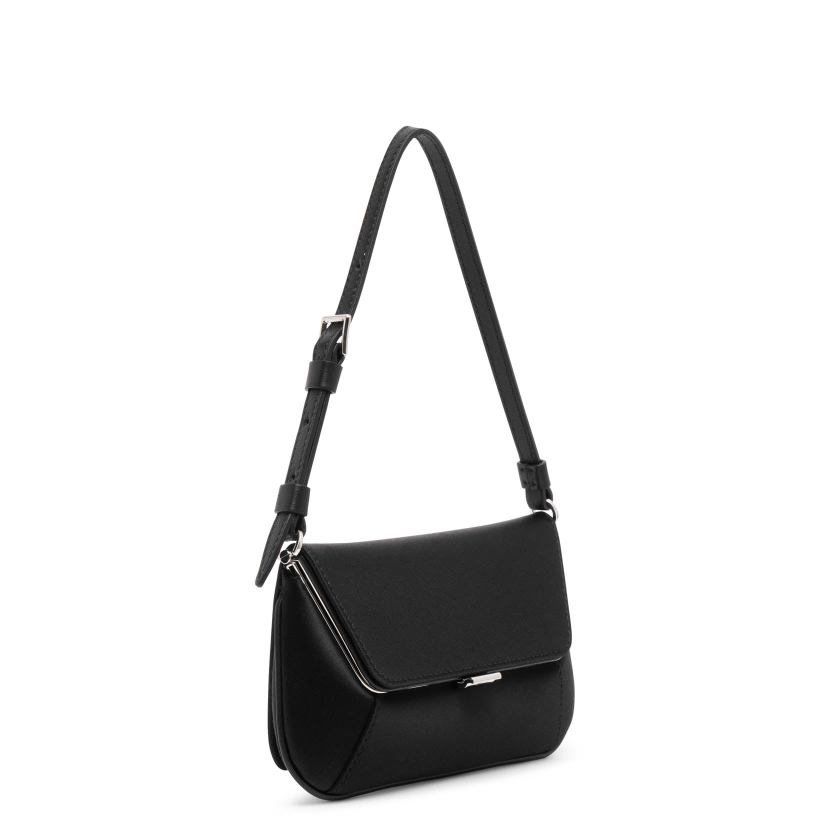Ami mini black satin bag