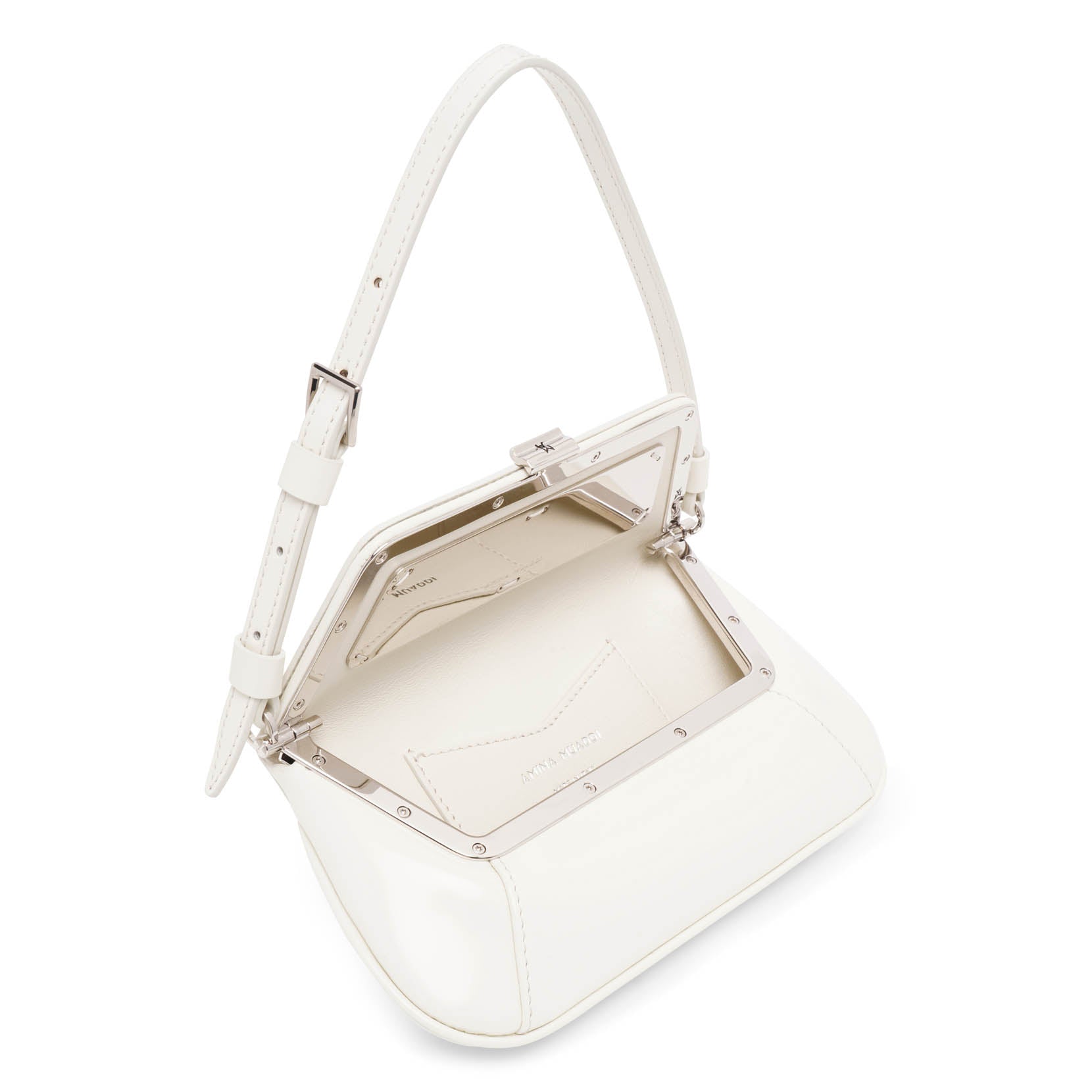 Ami mini white leather bag