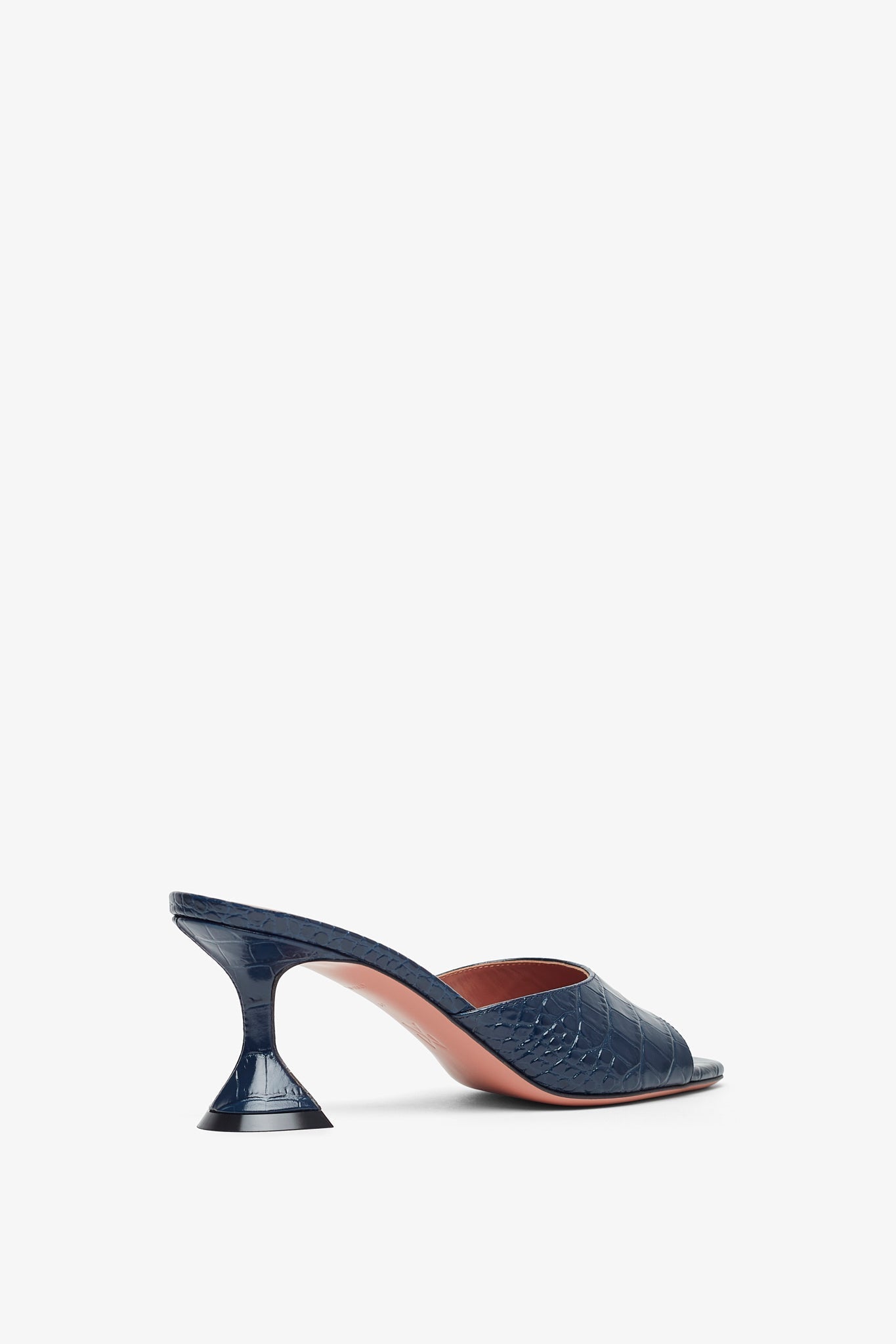 Lupita Slipper 70 navy embossed leather mules