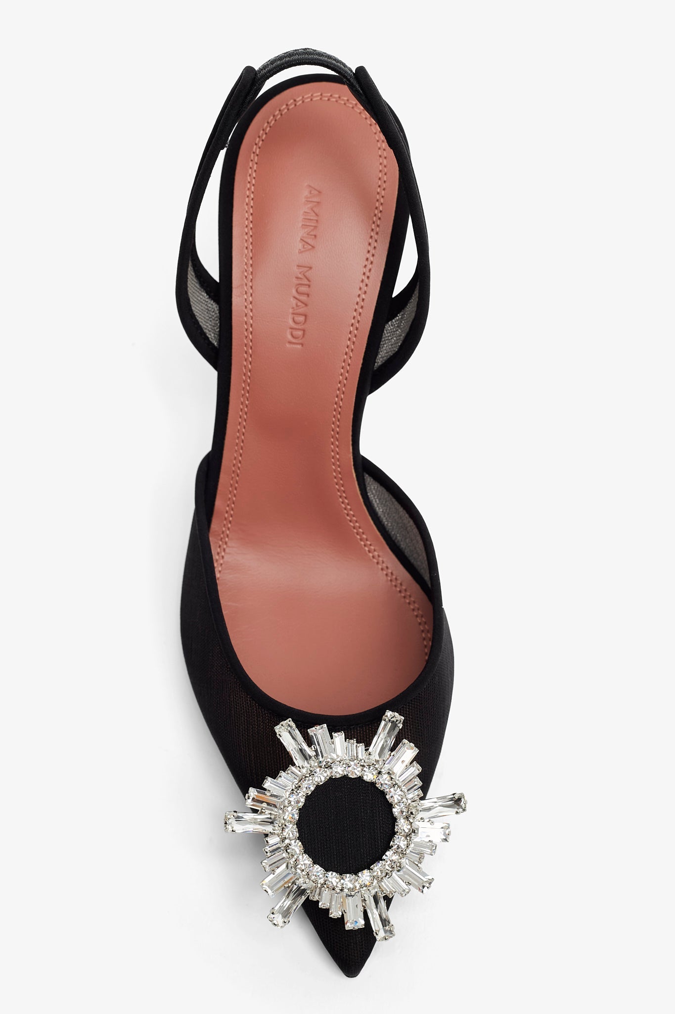 Begum Sling 70 black mesh pumps