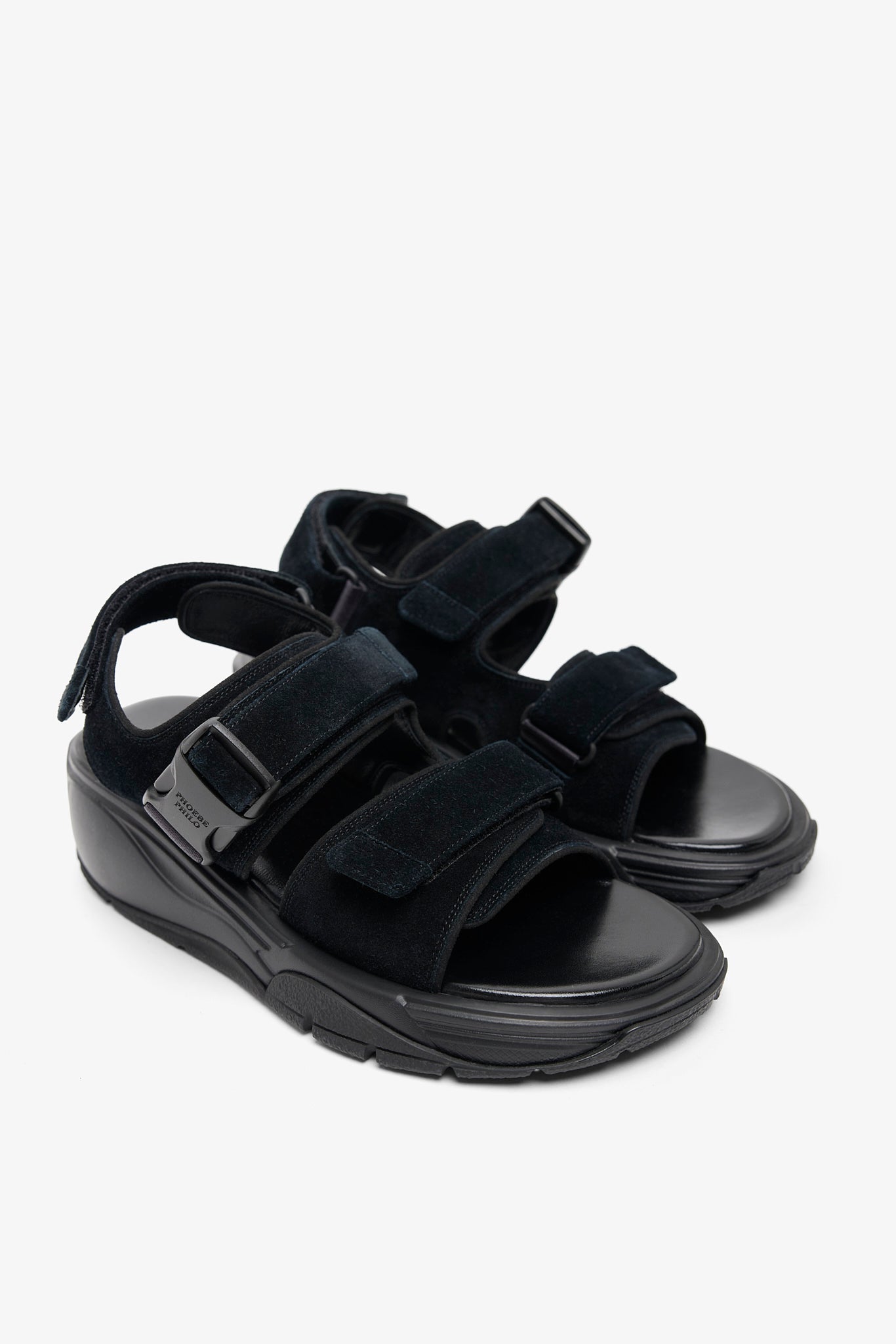 Pace runner black flat sandals