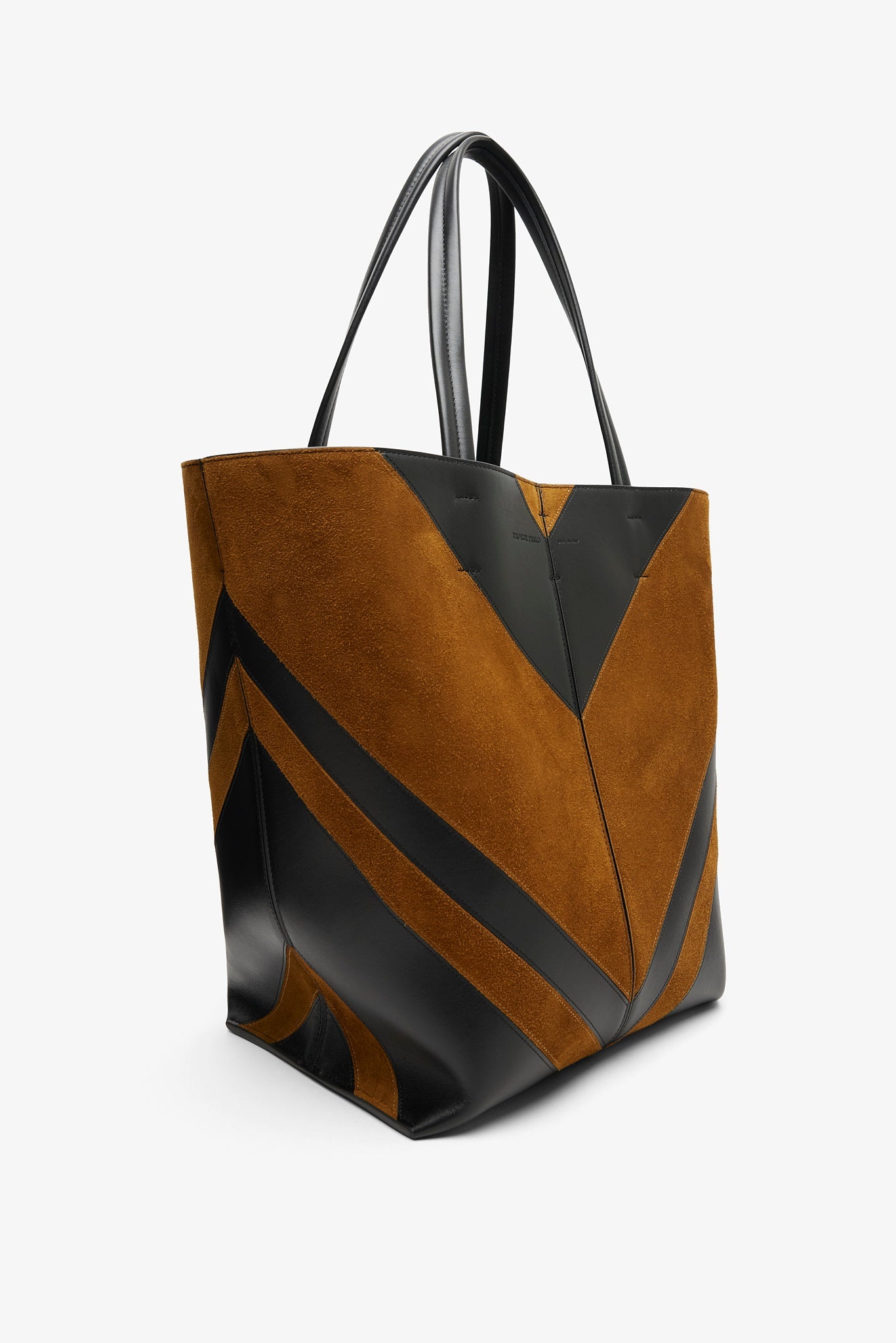 Pot black and beige tote bag
