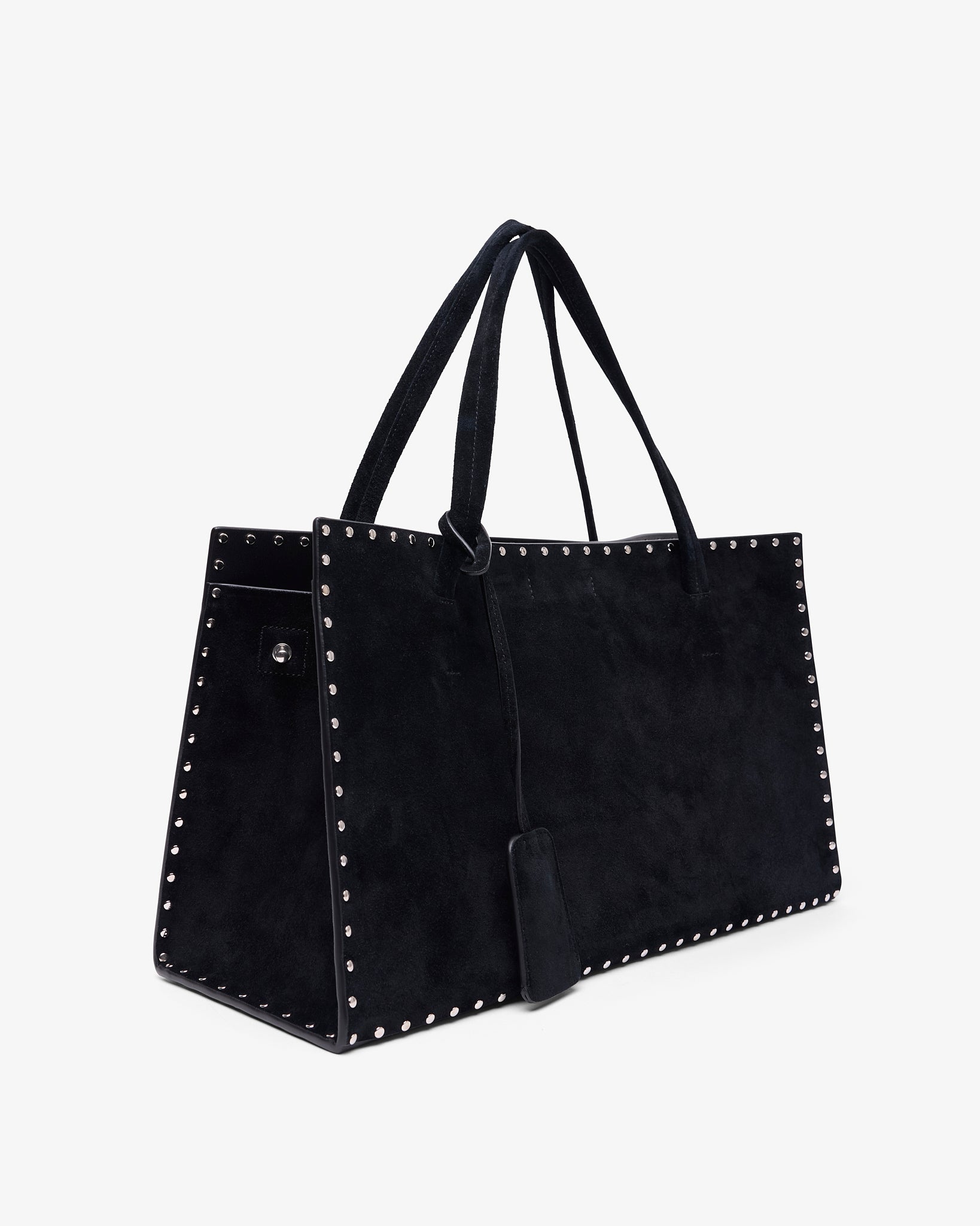 Stud small black tote bag