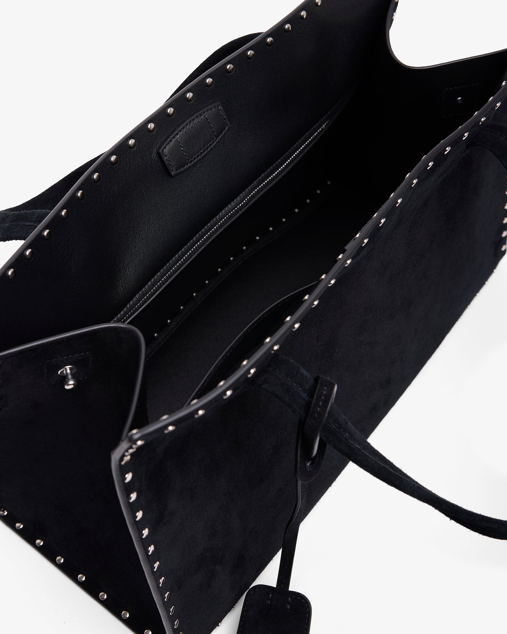 Stud small black tote bag