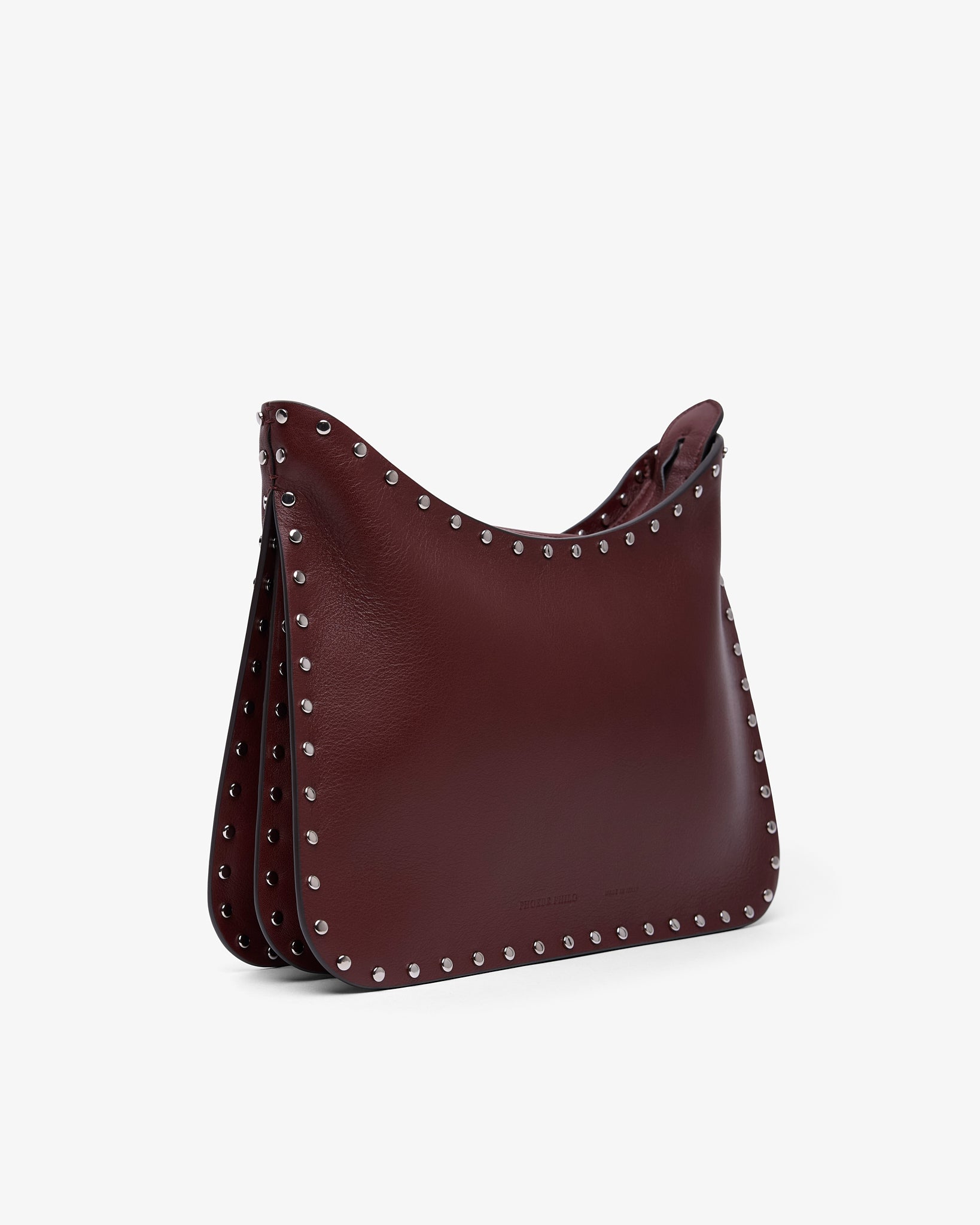 Stud Gig small brown shoulder bag