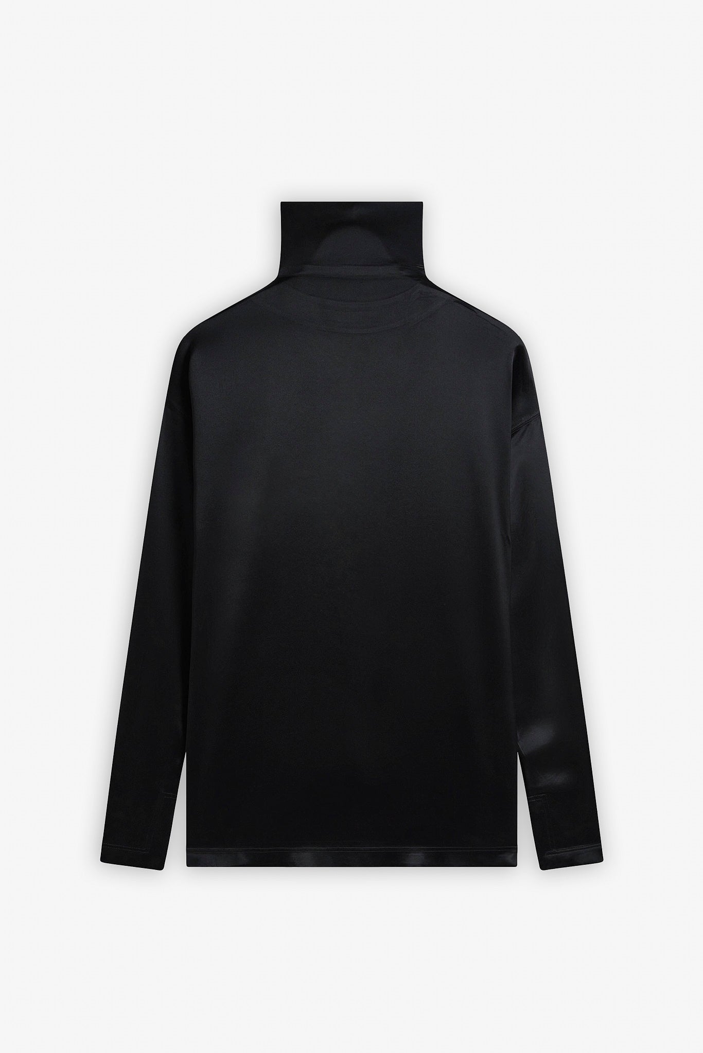 Liquid black knot collar top