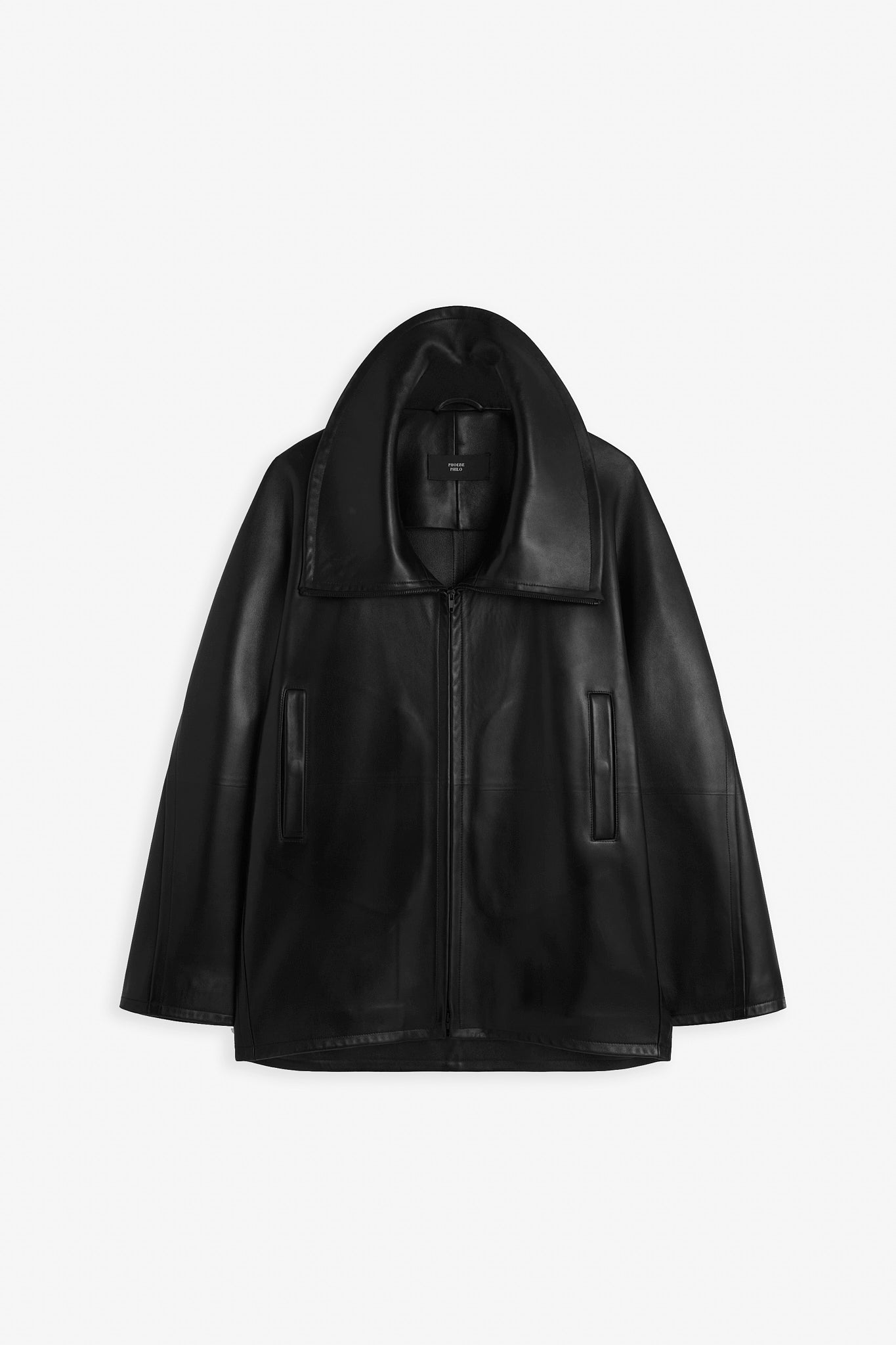 Swathe black leather jacket